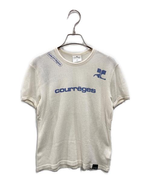 中古・古着通販】courreges (クレージュ) ロゴメッシュトップス