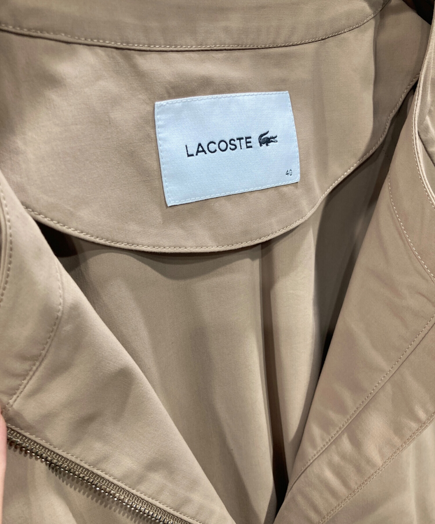 中古・古着通販】LACOSTE (ラコステ) ライトウェイトノーカラー 