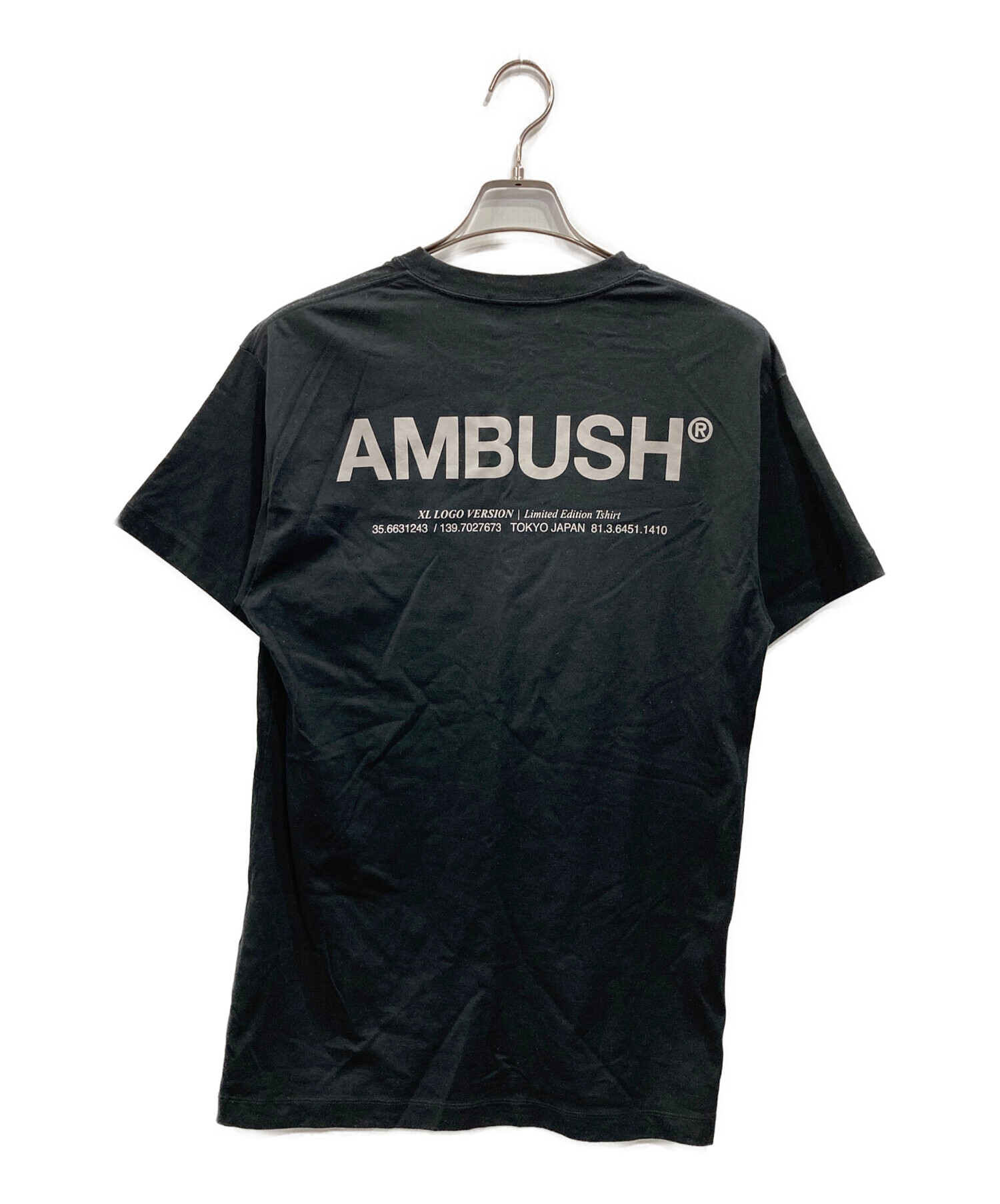 中古・古着通販】AMBUSH (アンブッシュ) ロゴプリントTシャツ ブラック 