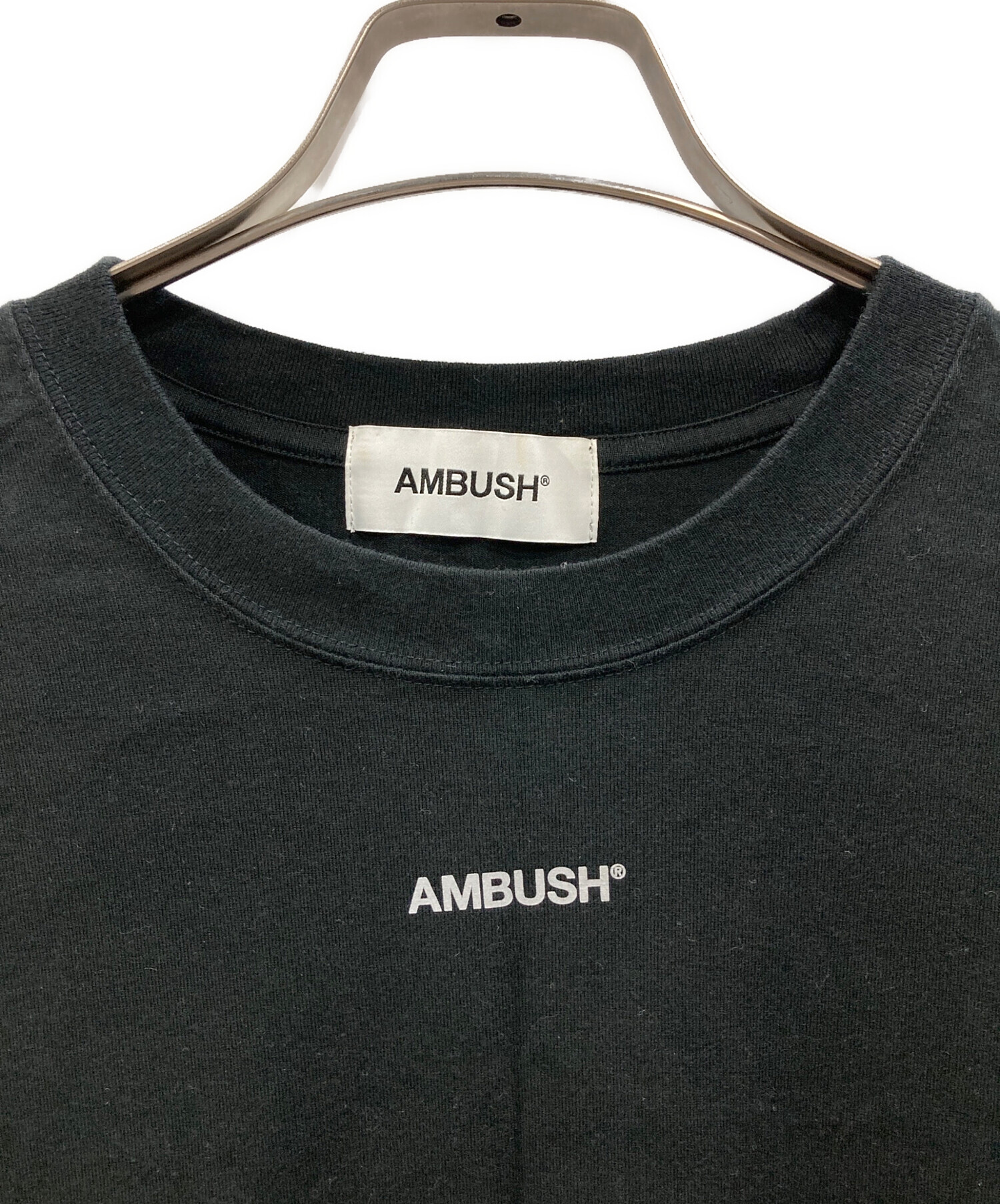 中古・古着通販】AMBUSH (アンブッシュ) ロゴプリントTシャツ ブラック 