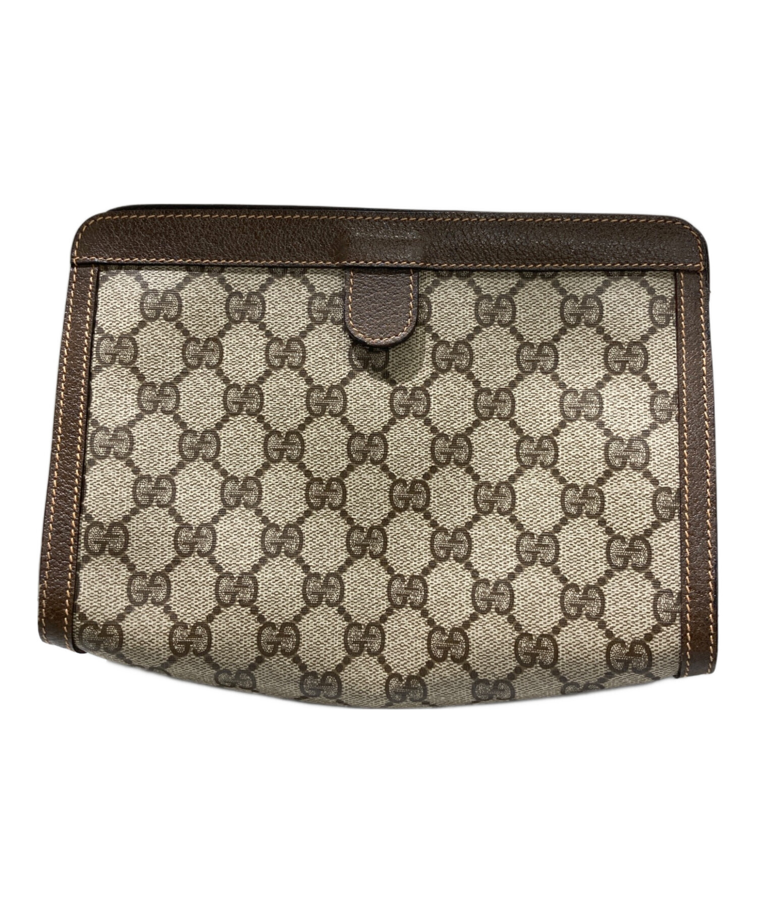 中古・古着通販】GUCCI (グッチ) オールドGGスプリームポーチ ブラウン