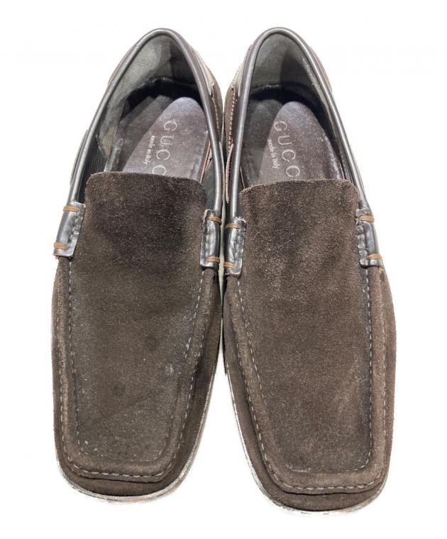 GUCCI ドライビングシューズ 8 1/2 中古・古着通販】GUCCI (グッチ) ドライビングシューズ ブラウン