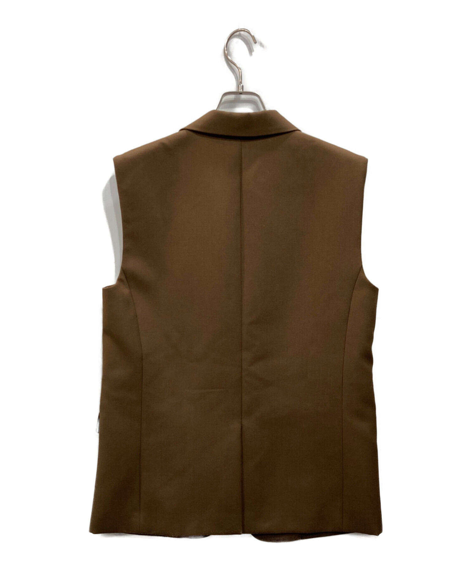 中古・古着通販】theory (セオリー) Wool Hopsack Boxy Vest ブラウン