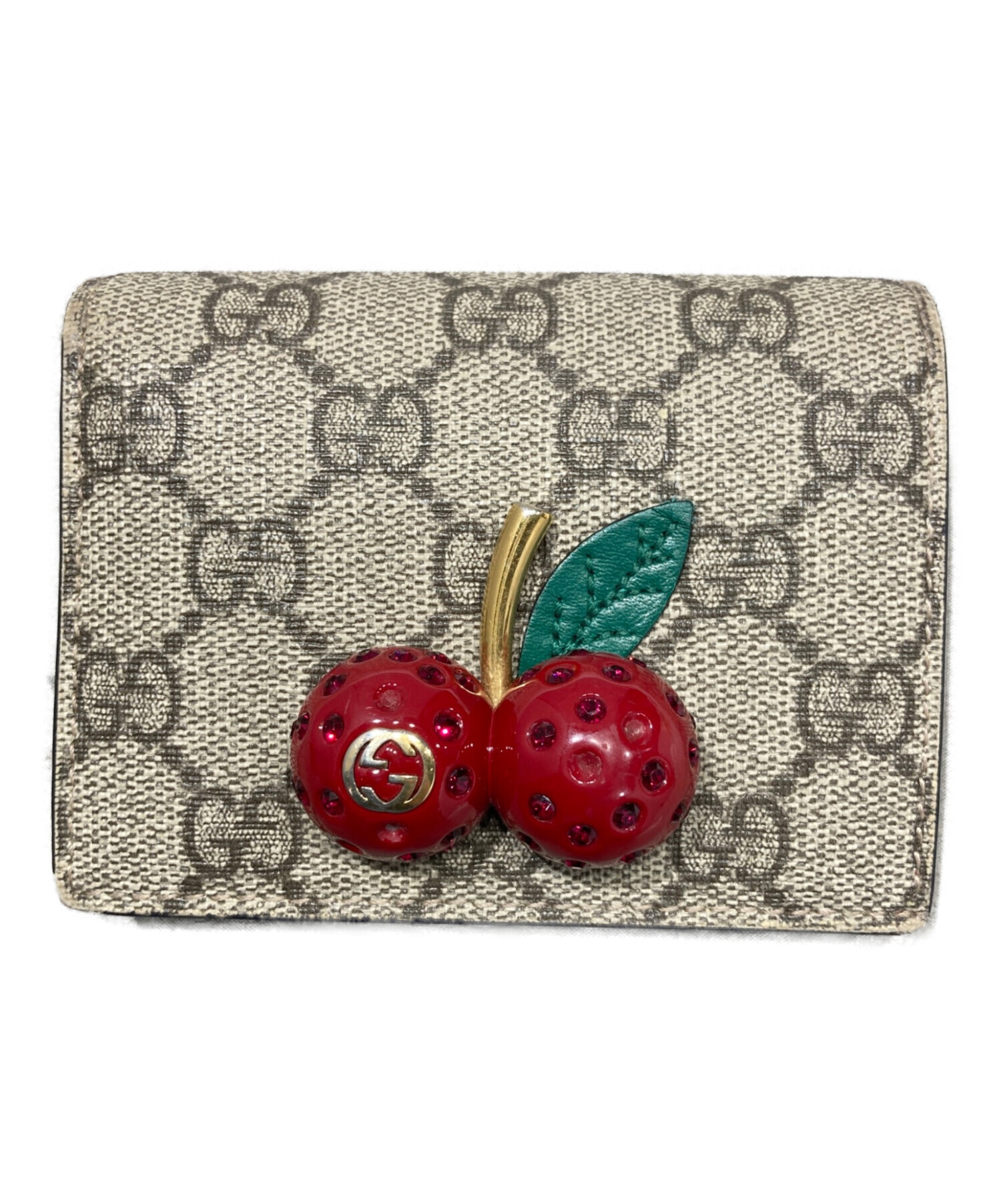 中古・古着通販】GUCCI (グッチ) チェリー コンパクトウォレット
