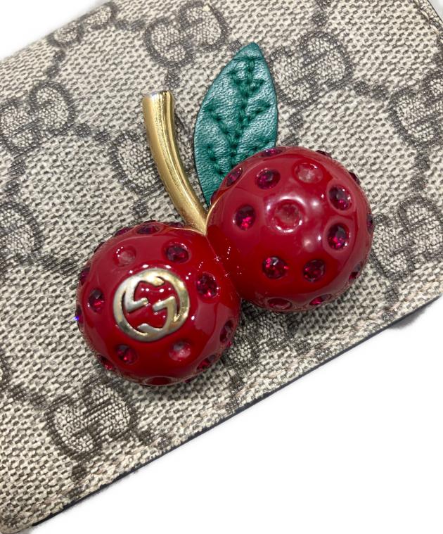 中古・古着通販】GUCCI (グッチ) チェリー コンパクトウォレット