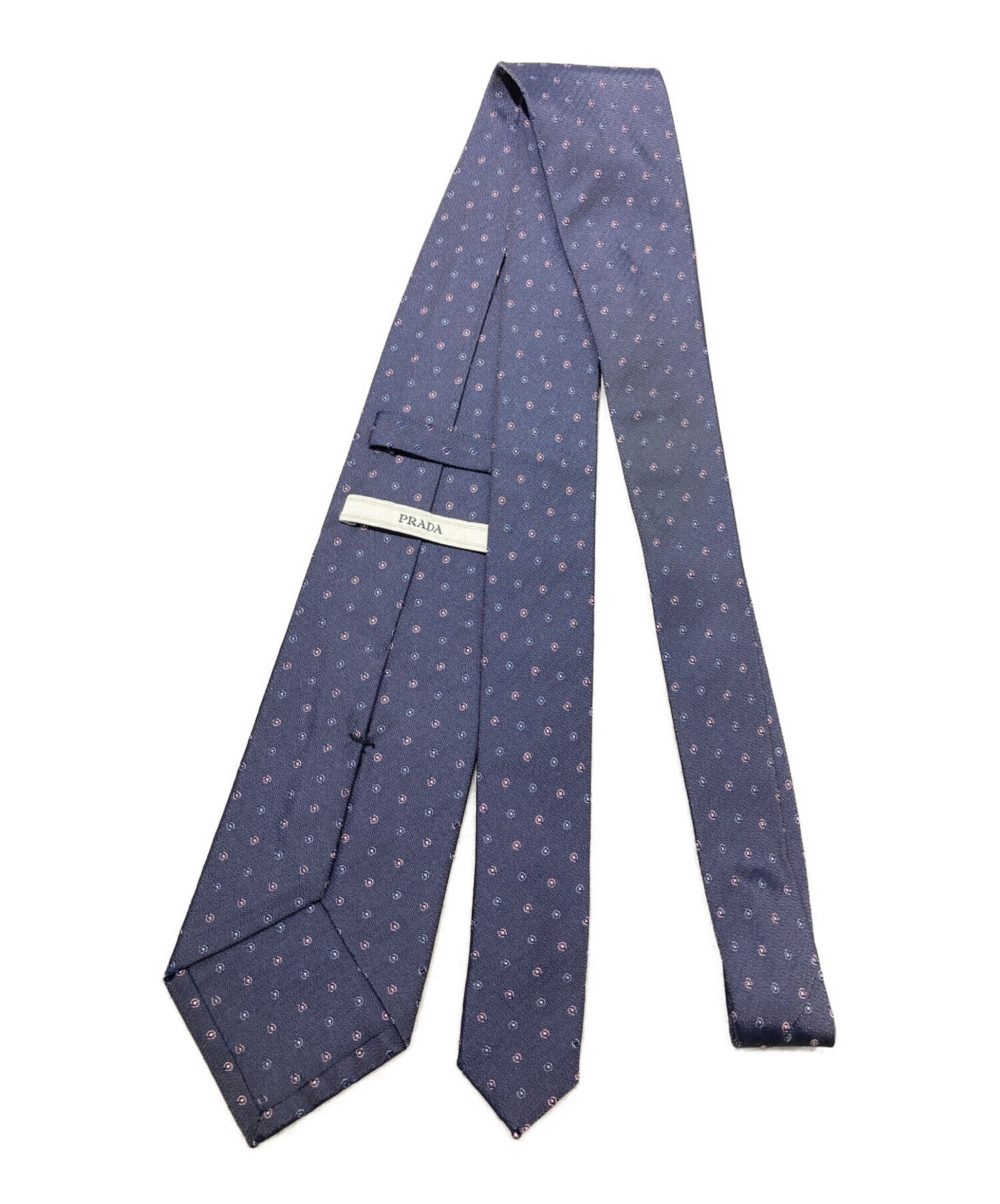 未使用品　PRADA プラダ　ネクタイ　高級シルク　ビジネス　ナホータイ　黒 中古・古着通販】PRADA (プラダ) シルクネクタイ ネイビー サイズ:表記