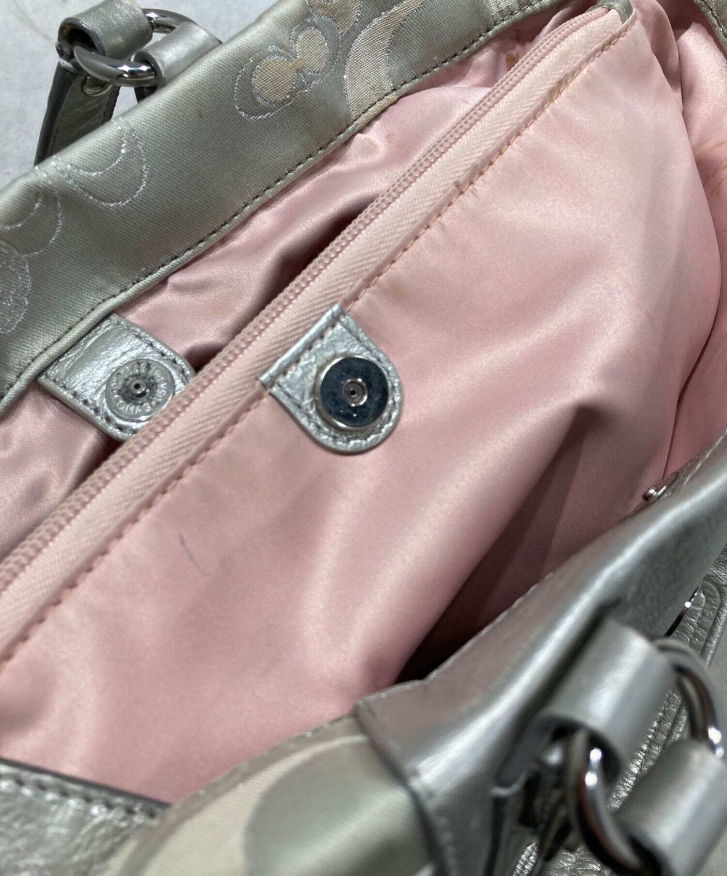 中古・古着通販】COACH (コーチ) シグネチャー 2WAYバッグ シルバー