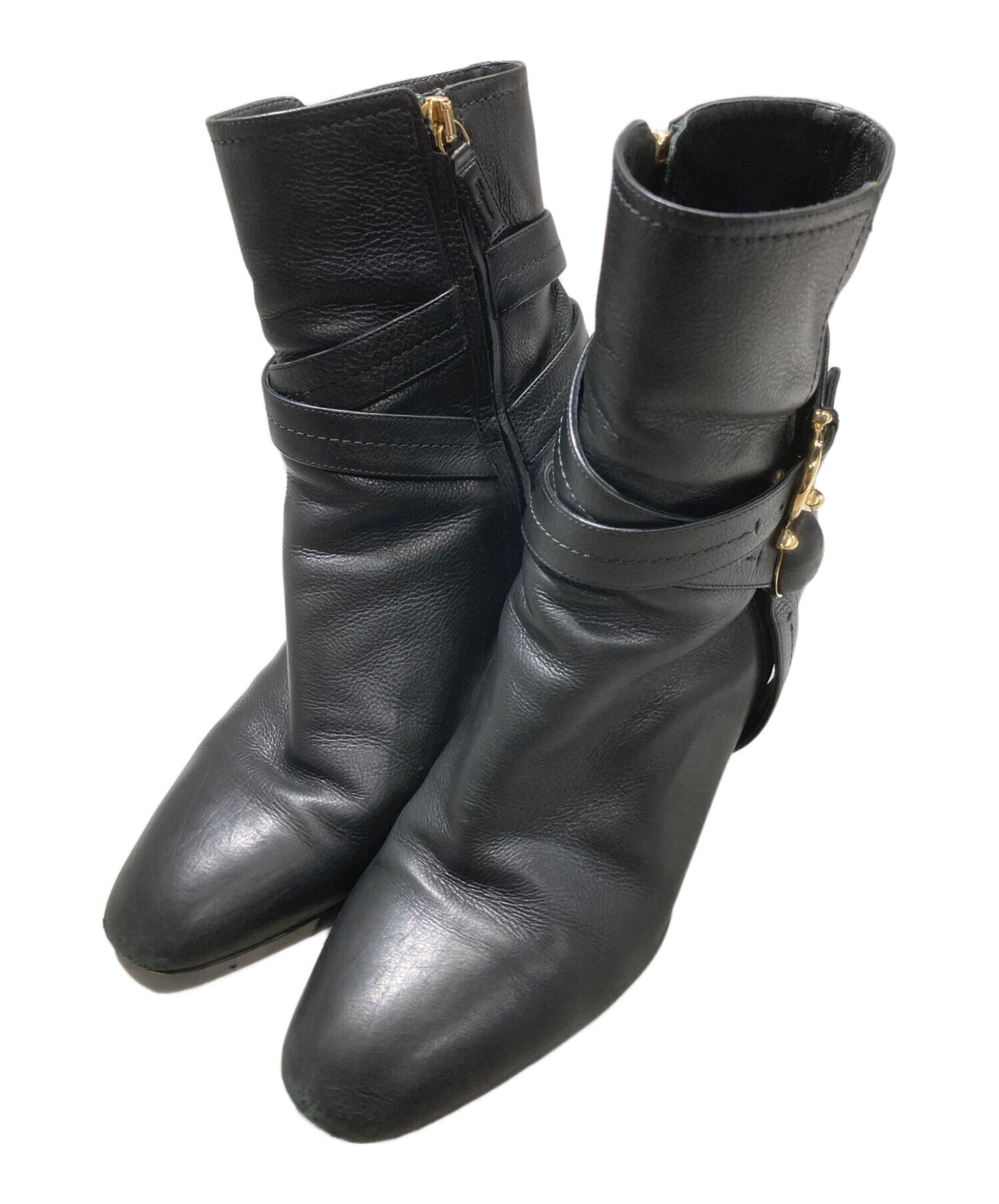 美品✨サルヴァトーレフェラガモ アンクルブーツブーツ サイドジップ 黒 27.5 中古・古着通販】Salvatore Ferragamo (サルヴァトーレ フェラガモ