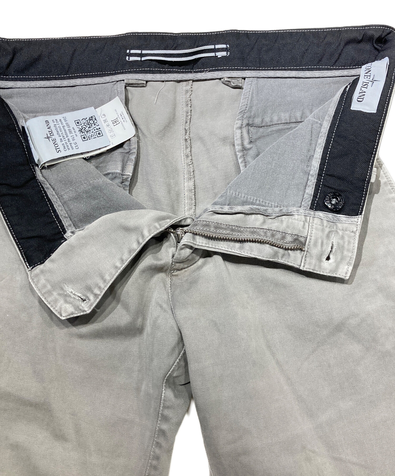 正規品 ストーンアイランド カーキグレー チノパン 中古・古着通販】STONE ISLAND (ストーンアイランド) チノパン グレー