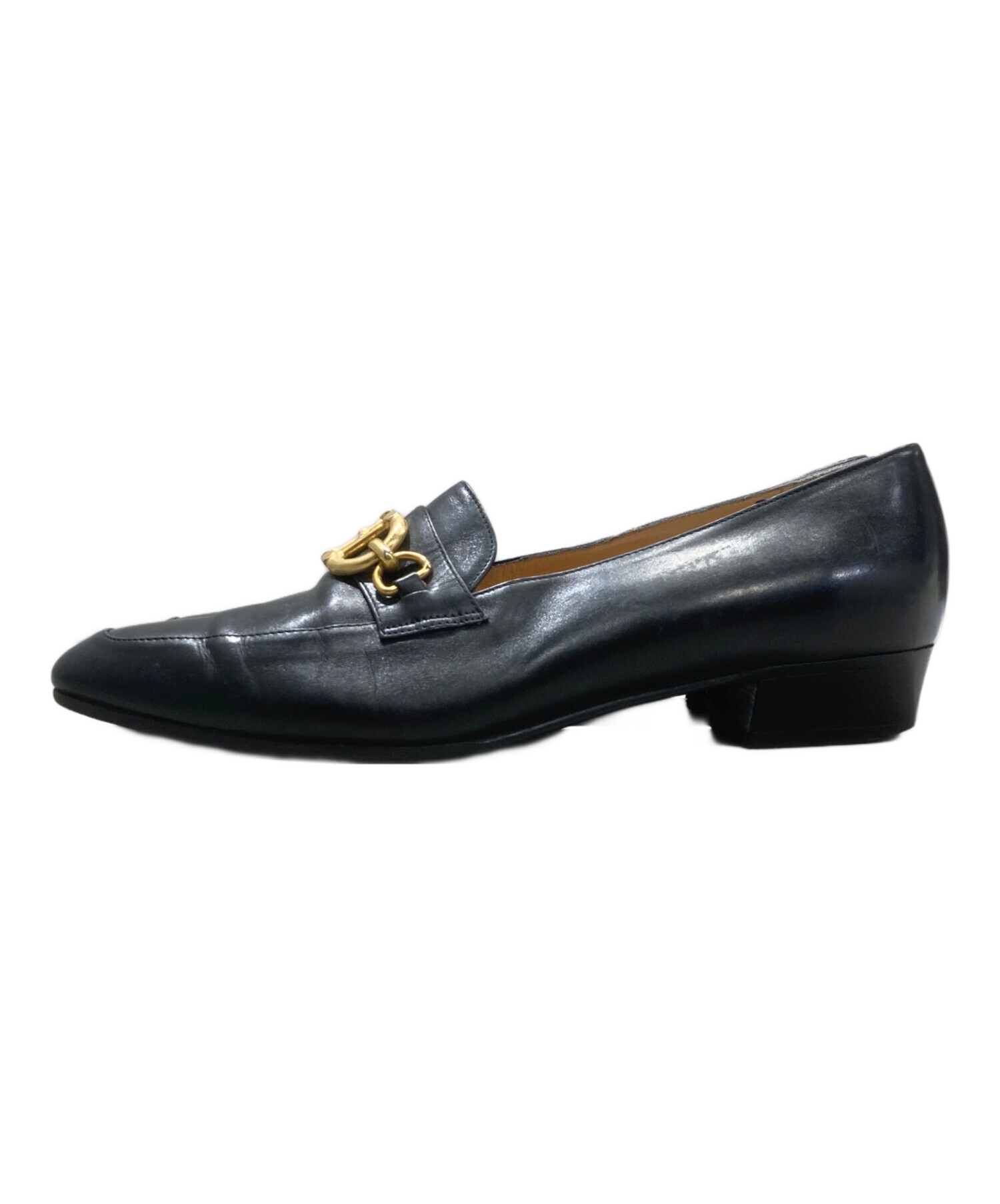 中古・古着通販】CELINE (セリーヌ) ローファー ブラック サイズ:36 1