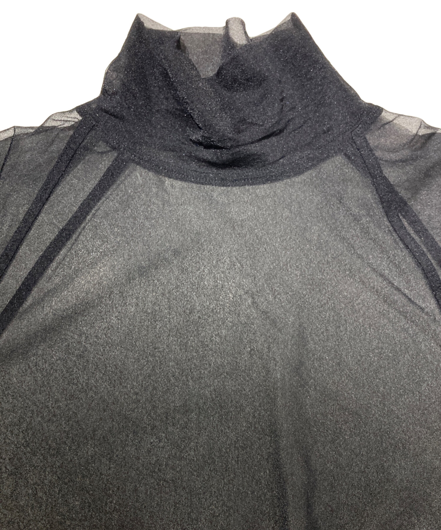 中古・古着通販】TODAYFUL (トゥデイフル) Sheer Turtle Tops ブラック