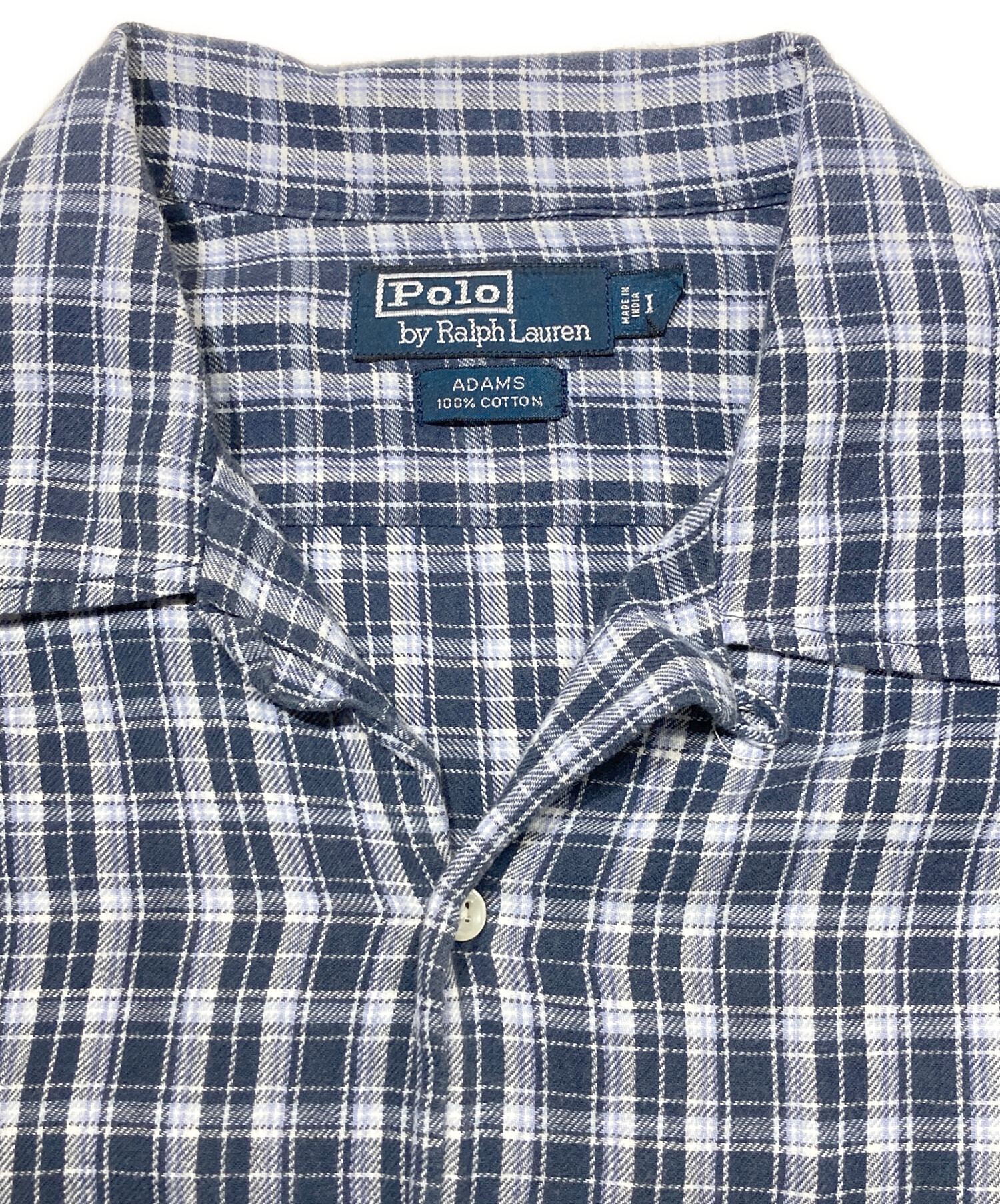 USED POLO RALPH LAUREN ADAMS SHIRTS M 青 中古・古着通販】POLO RALPH LAUREN (ポロ・ラルフローレン) ADAMS