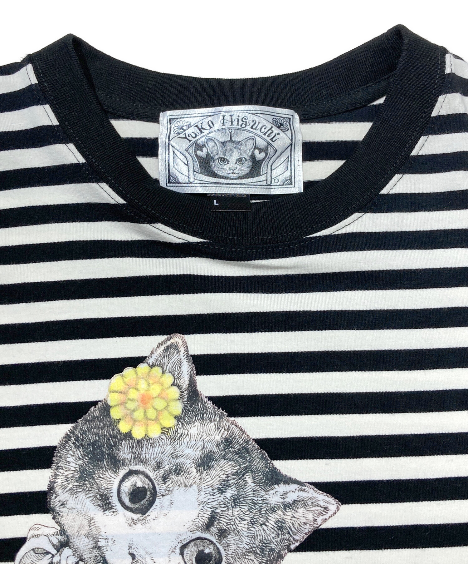 Stripe shirt tsumori chisato cat shirt ブランド古着 cat s TSUMORI 