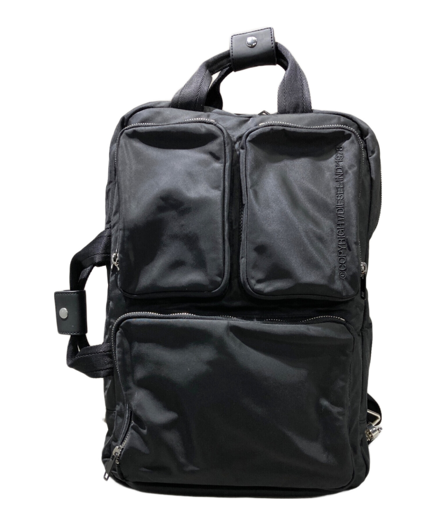 【未使用品】ディーゼル　3WAY　ウエストバッグ　リュック　シルバー　デニム 中古・古着通販】DIESEL (ディーゼル) ナイロンツイル 3WAYバッグ