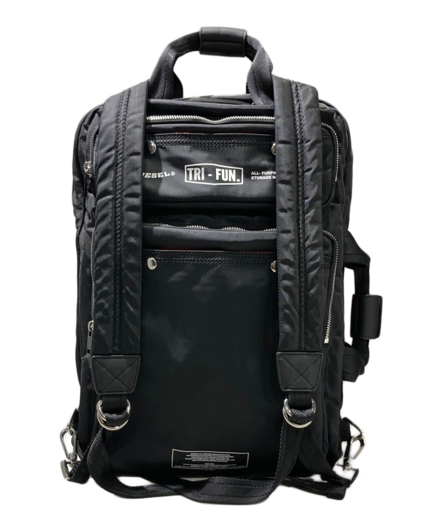 【未使用品】ディーゼル　3WAY　ウエストバッグ　リュック　シルバー　デニム 中古・古着通販】DIESEL (ディーゼル) ナイロンツイル 3WAYバッグ
