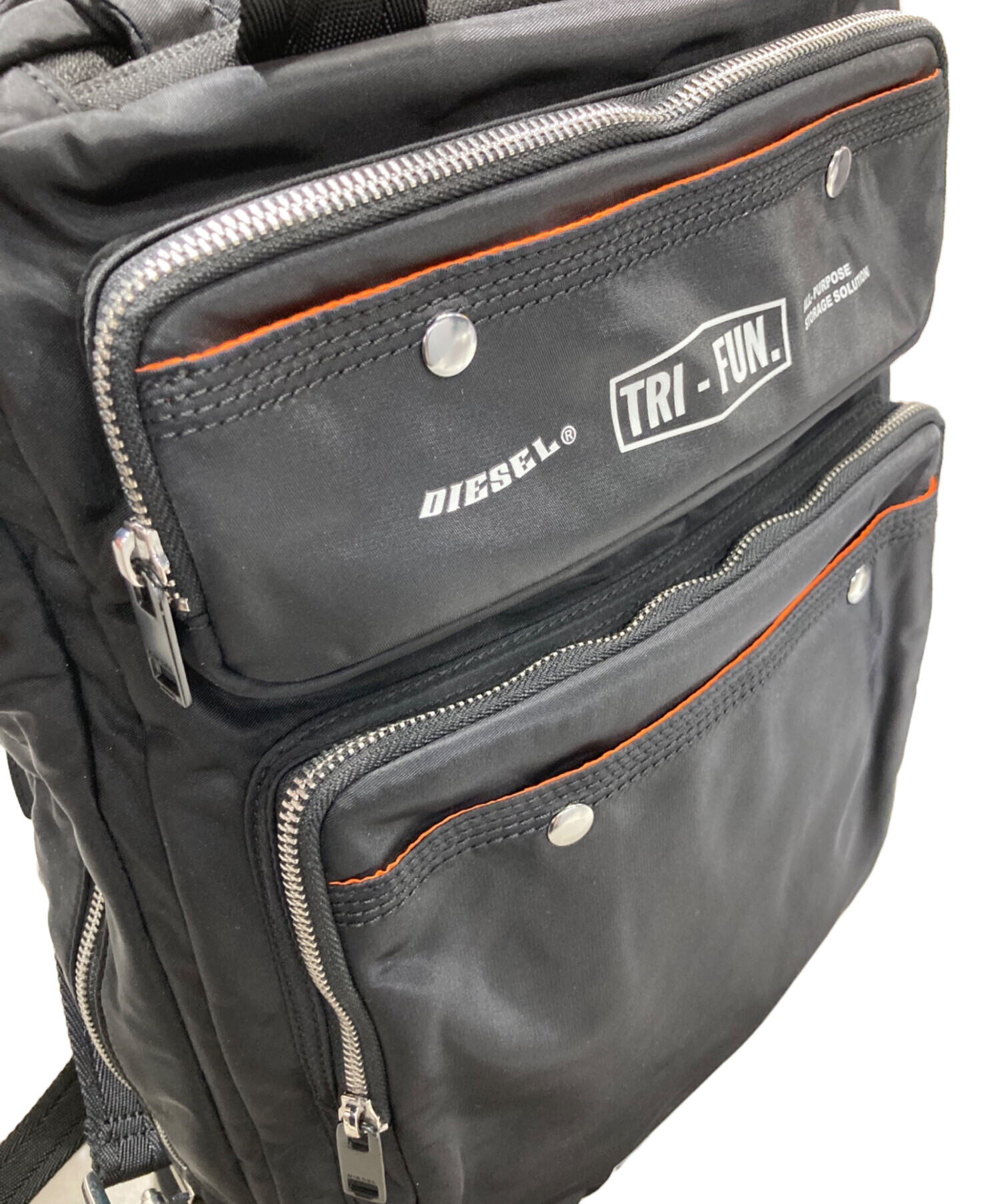 【未使用品】ディーゼル　3WAY　ウエストバッグ　リュック　シルバー　デニム 中古・古着通販】DIESEL (ディーゼル) ナイロンツイル 3WAYバッグ