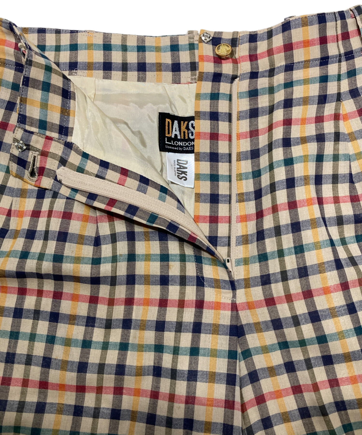 中古・古着通販】DAKS (ダックス) チェック柄セットアップ イエロー