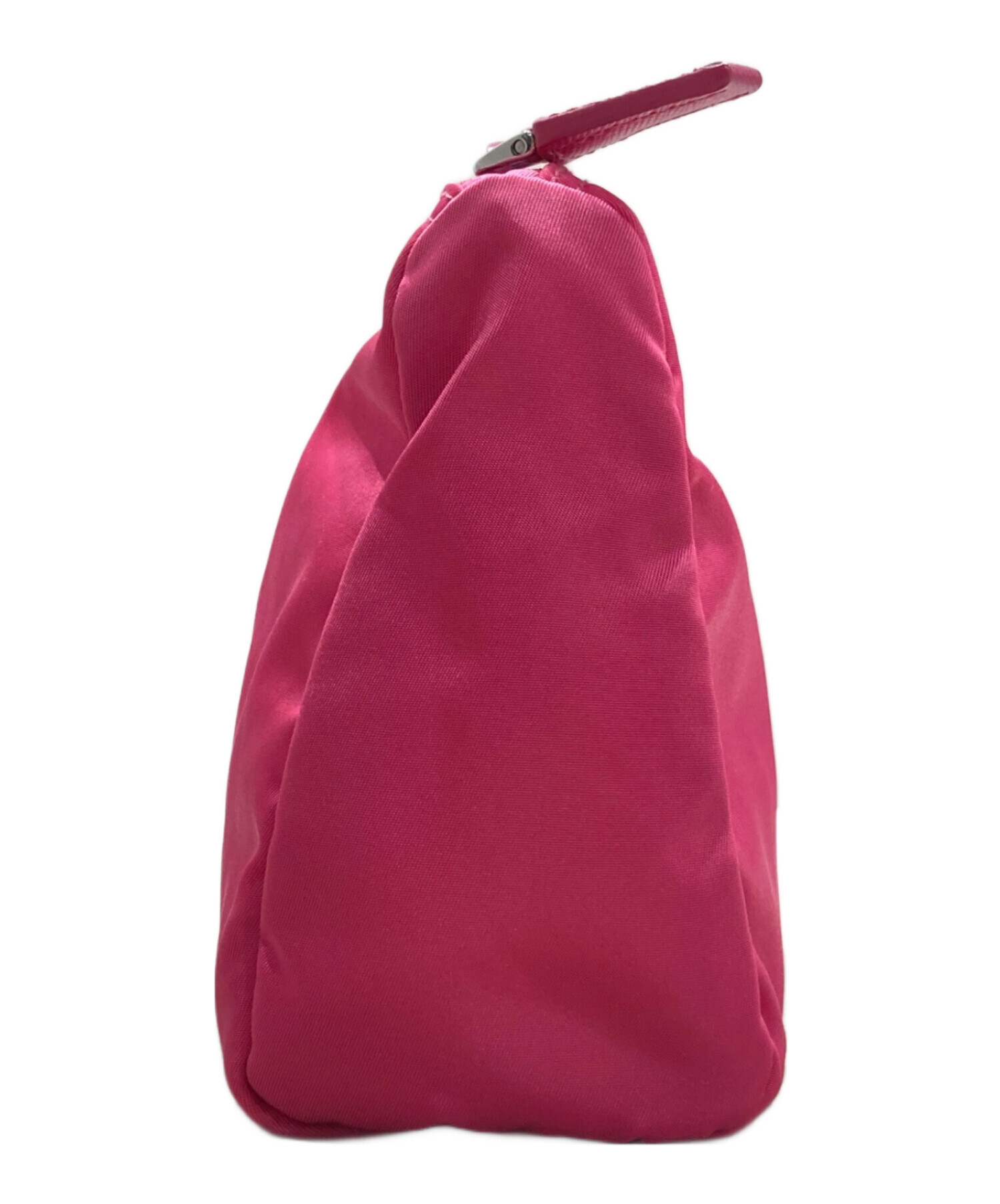 中古・古着通販】PRADA (プラダ) 三角ロゴナイロンポーチ ピンク