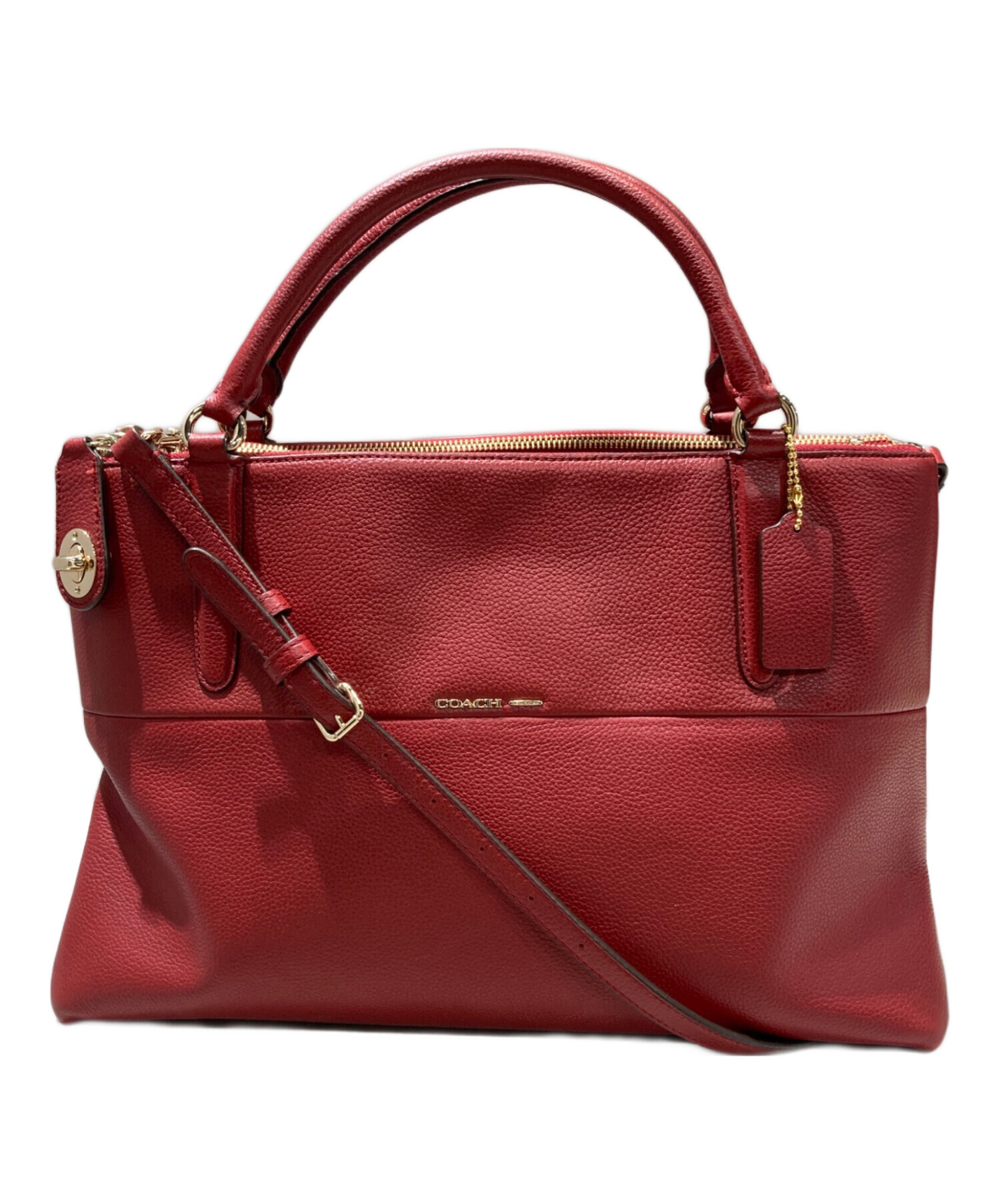 中古・古着通販】COACH (コーチ) ターンロック ボロー バッグ レッド