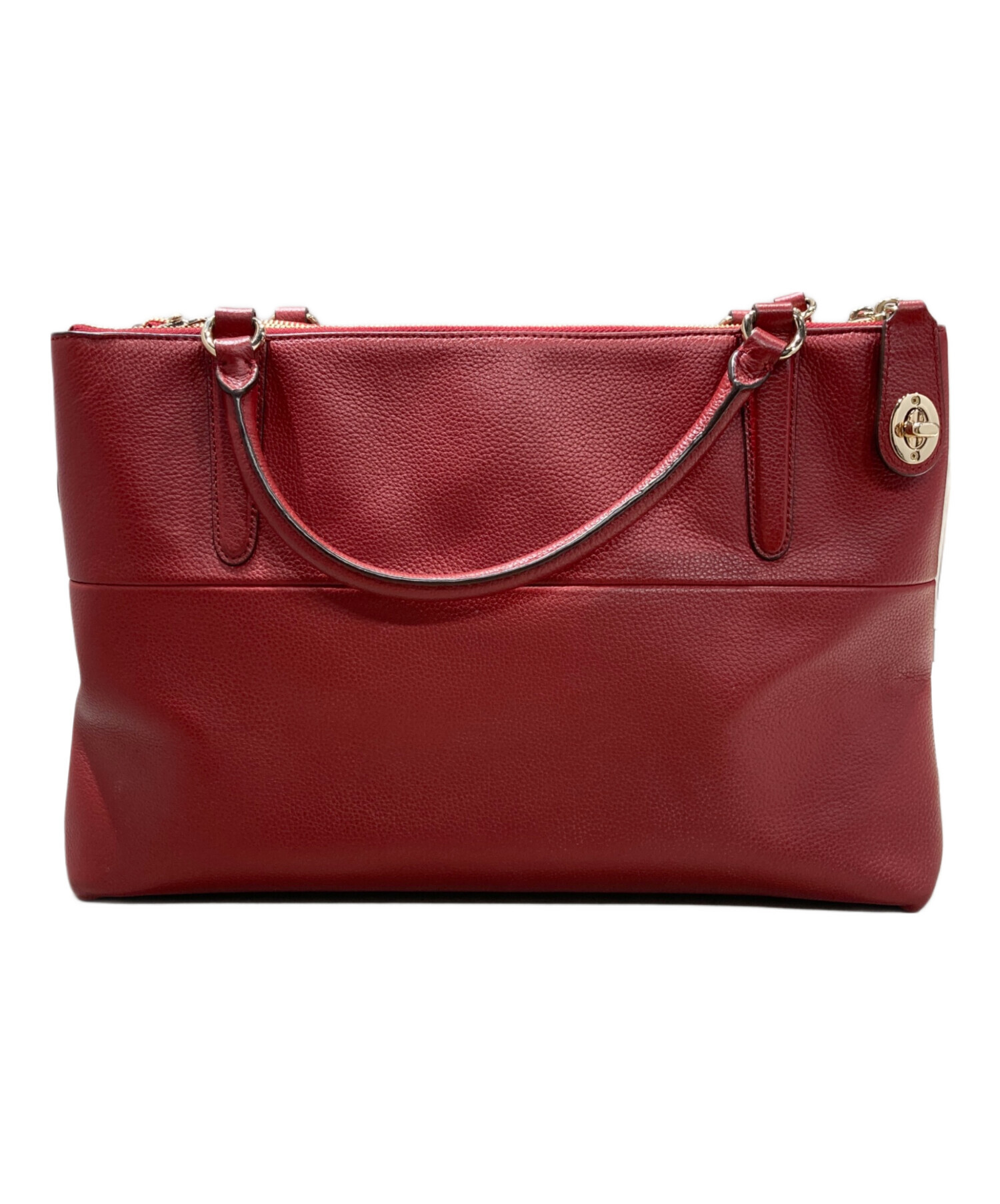 中古・古着通販】COACH (コーチ) ターンロック ボロー バッグ レッド