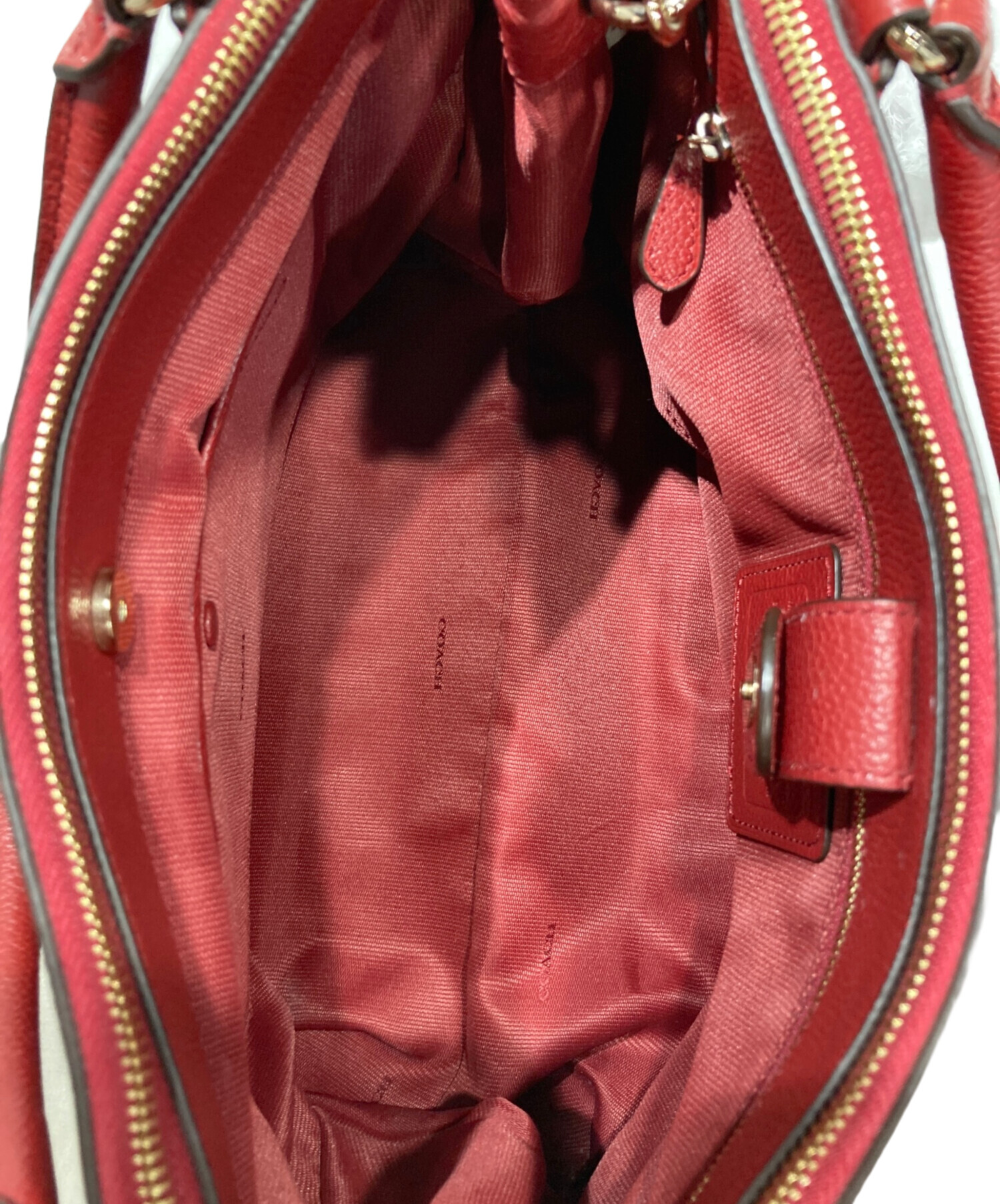 中古・古着通販】COACH (コーチ) ターンロック ボロー バッグ レッド