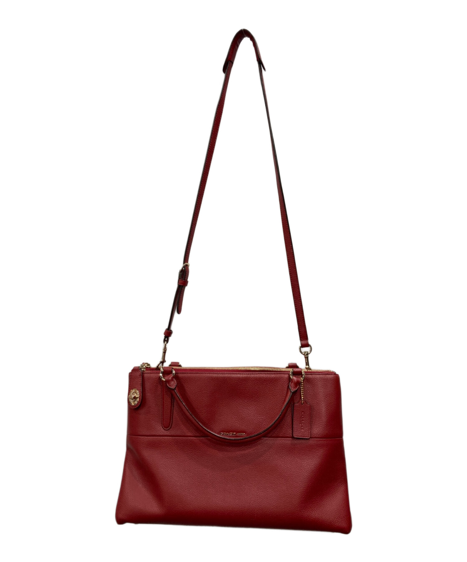 中古・古着通販】COACH (コーチ) ターンロック ボロー バッグ レッド