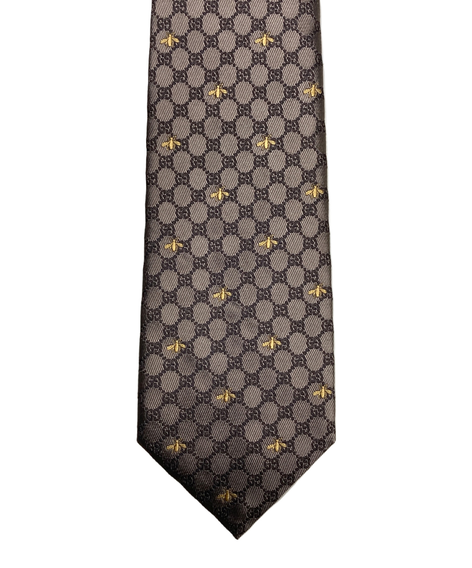 中古・古着通販】GUCCI (グッチ) ggビー ネクタイ ブラウン サイズ:148