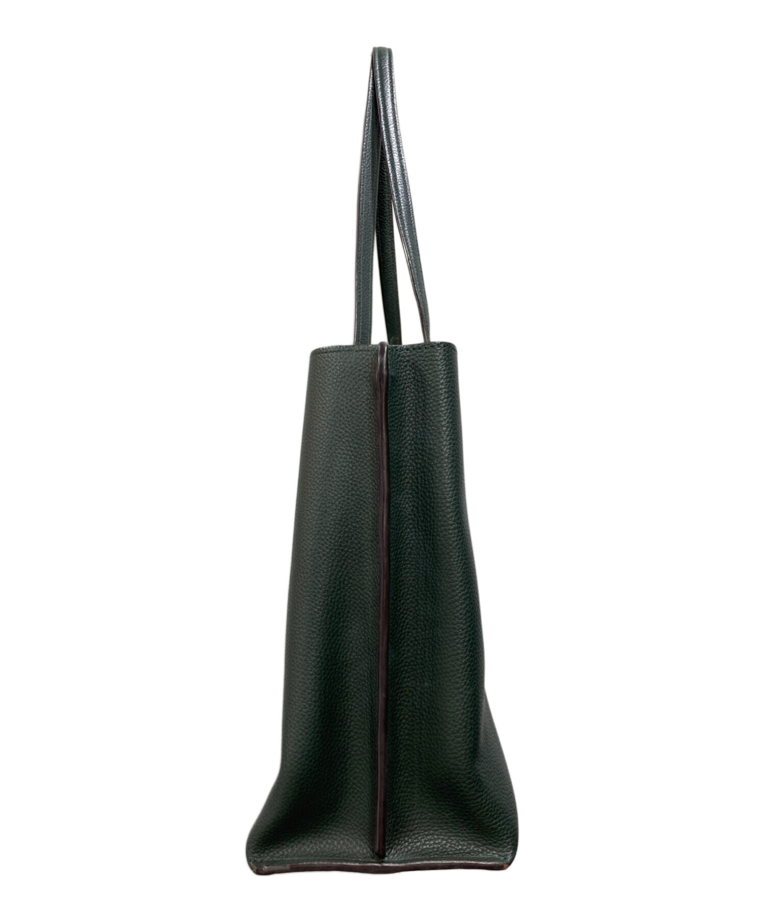 COACHコーチ ウィロウ トート シグネチャー Cロゴダークグリーン 中古・古着通販】COACH (コーチ) ウィロウ トート カラーブロック