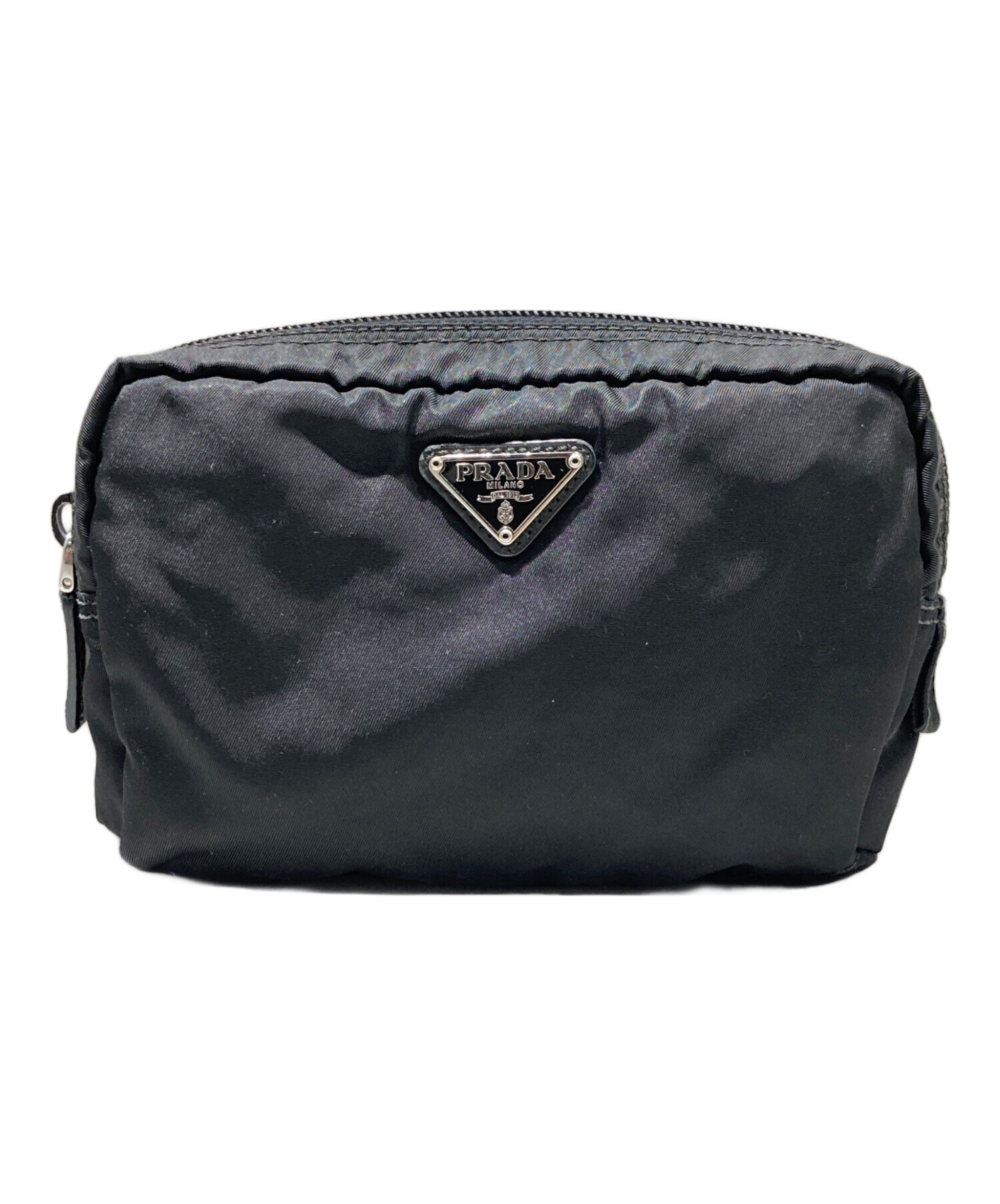 PRADA プラダ　ナイロン　ポーチ　中古　ブラック 中古・古着通販】PRADA (プラダ) ナイロンポーチ ブラック｜ブランド