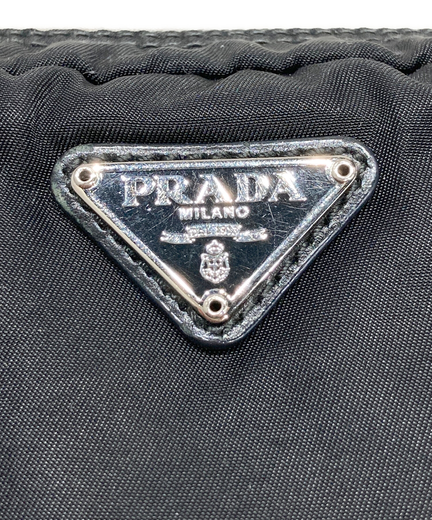 中古・古着通販】PRADA (プラダ) ナイロンポーチ ブラック｜ブランド