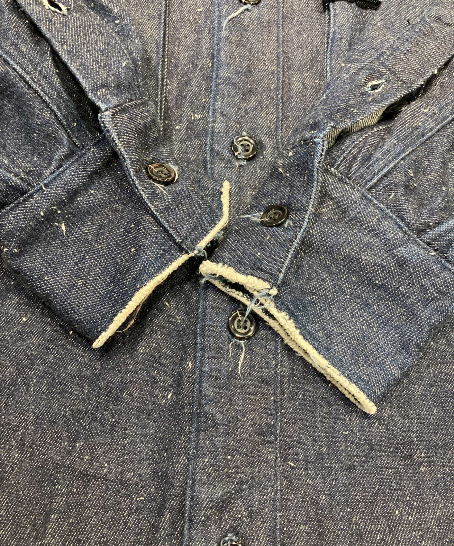中古・古着通販】Jieda (ジエダ) SILK DENIM OVER SHIRT ネイビー