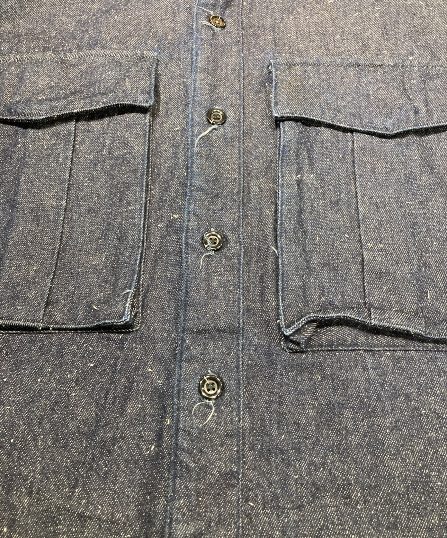中古・古着通販】Jieda (ジエダ) SILK DENIM OVER SHIRT ネイビー