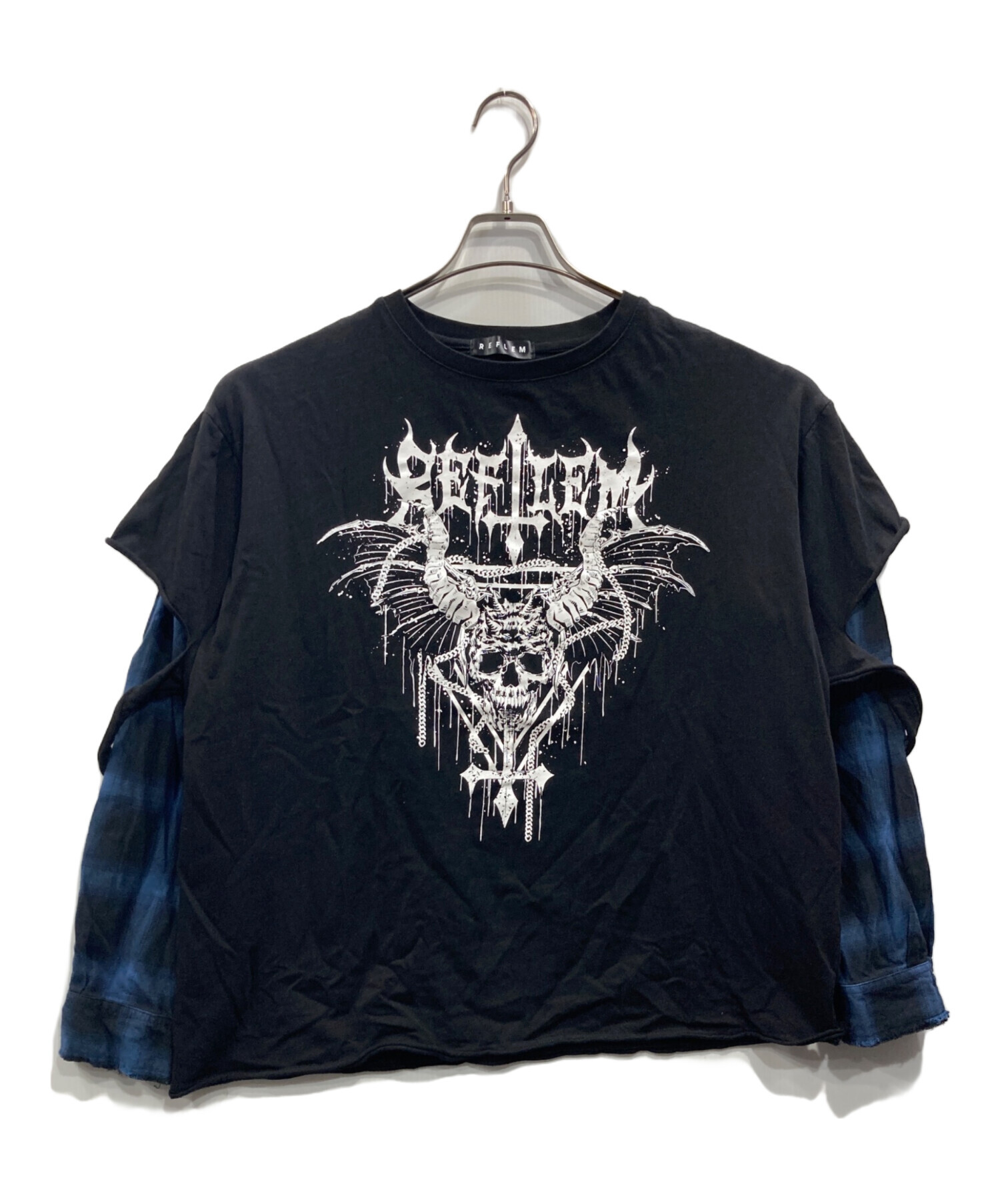 中古・古着通販】REFLEM (レフレム) レイヤードチェックL/S TEE