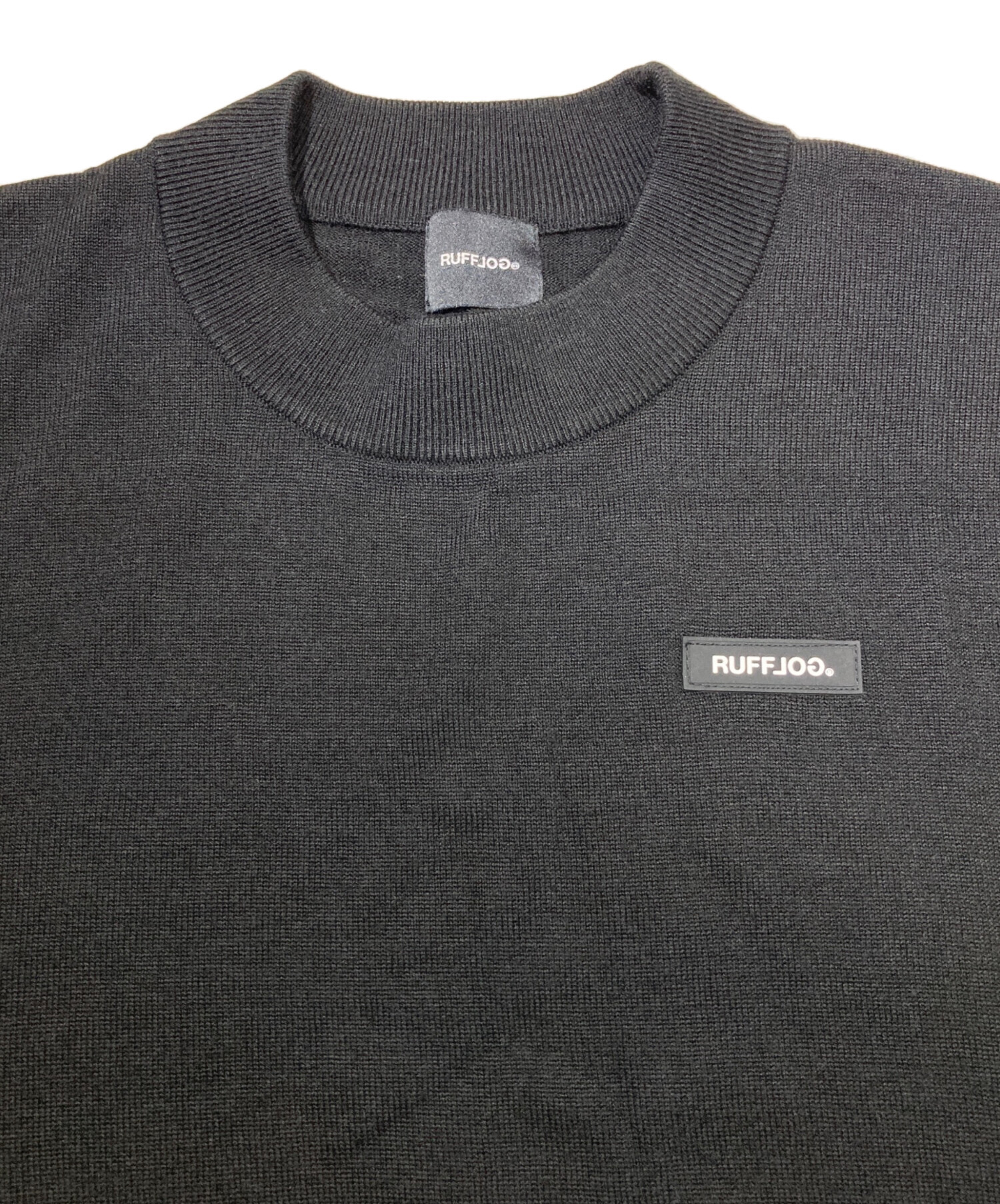 中古・古着通販】RUFFLOG (ラフロッグ) モックネックニット ブラック