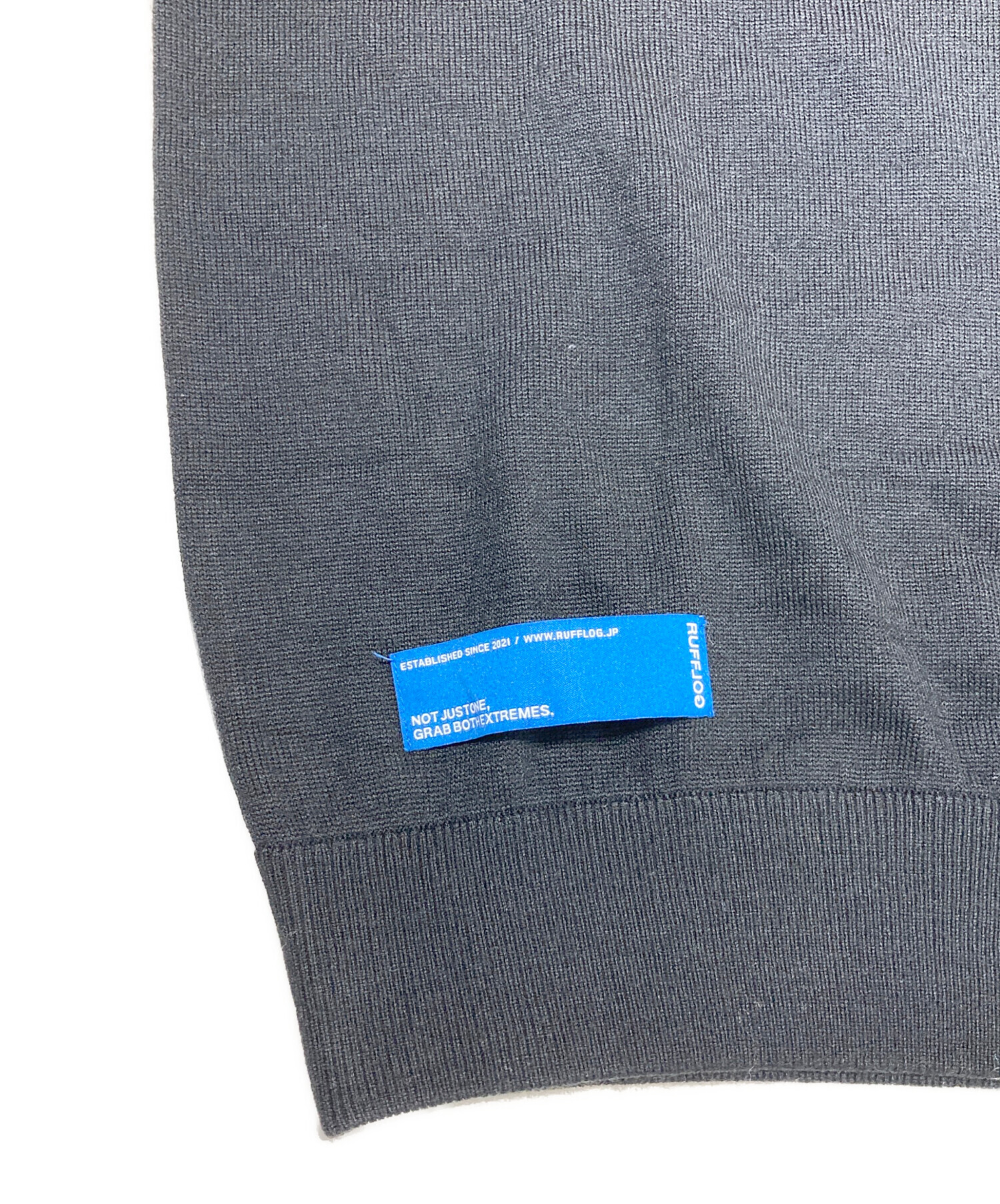 中古・古着通販】RUFFLOG (ラフロッグ) モックネックニット ブラック