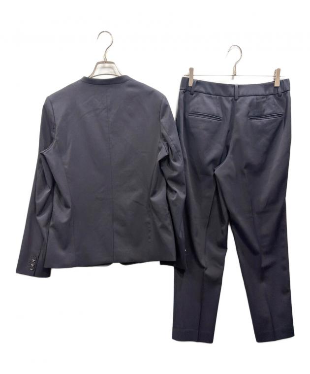 プラステ　コンフォートリュクスカラーレスジャケット　パンツ　セットアップ　濃紺 中古・古着通販】PLST (プラステ) コンフォートリュクス セットアップ