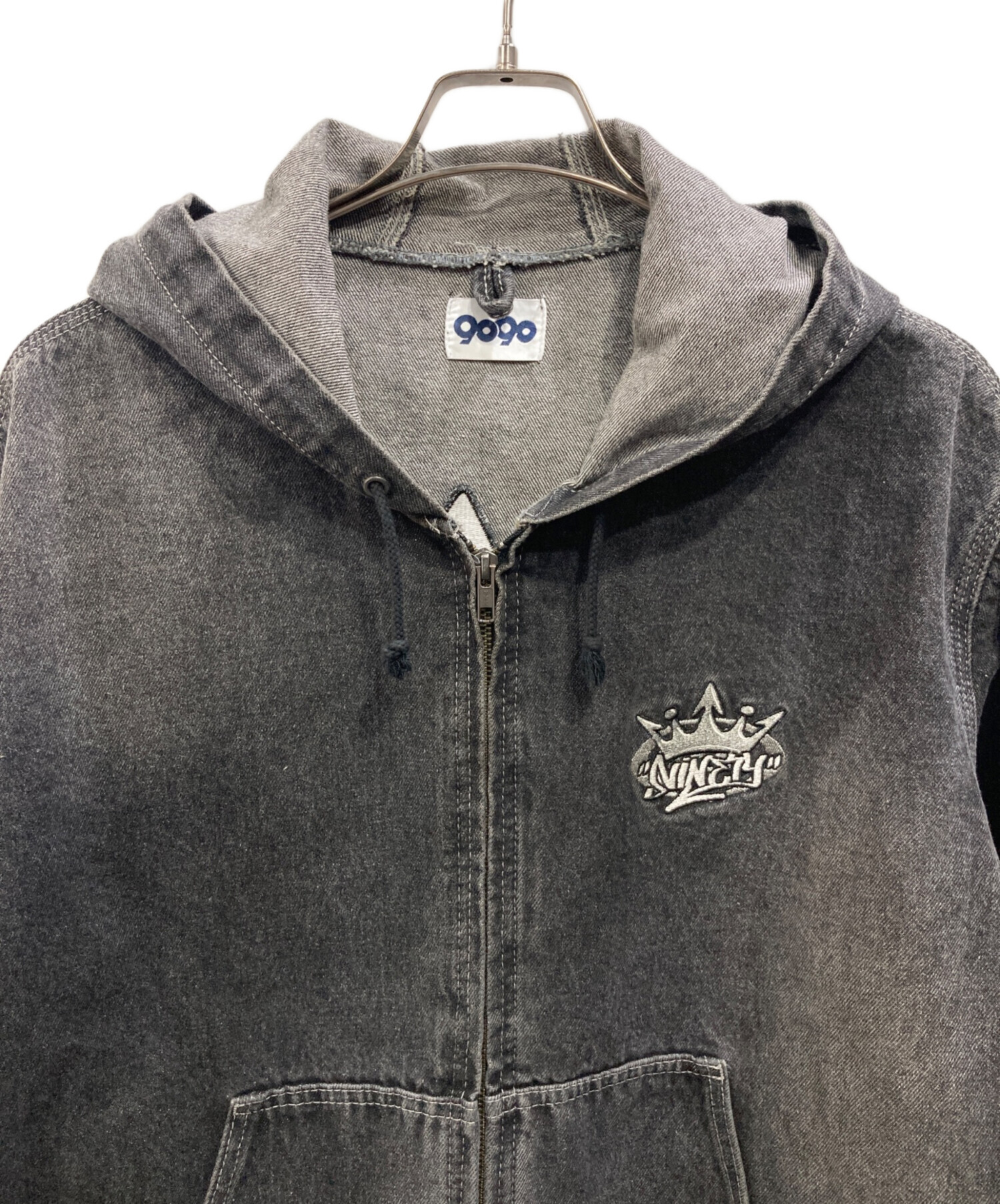 中古・古着通販】9090 (9090) King Logo Vintage Denim Hoodie