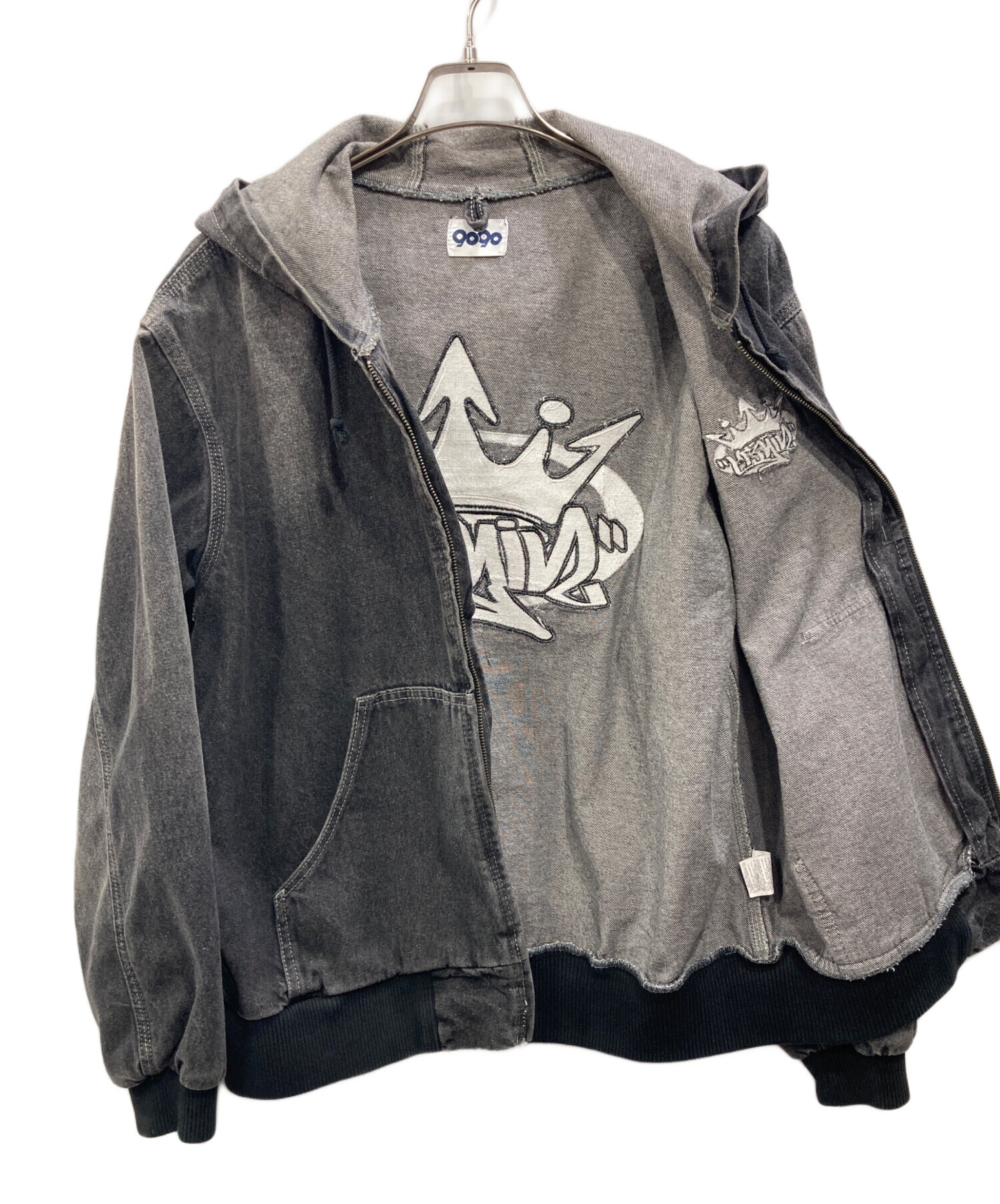 中古・古着通販】9090 (9090) King Logo Vintage Denim Hoodie