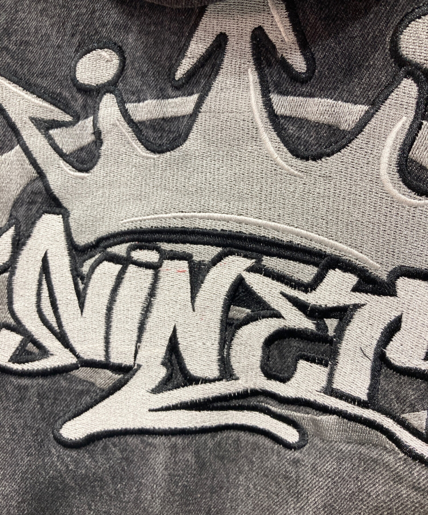 中古・古着通販】9090 (9090) King Logo Vintage Denim Hoodie