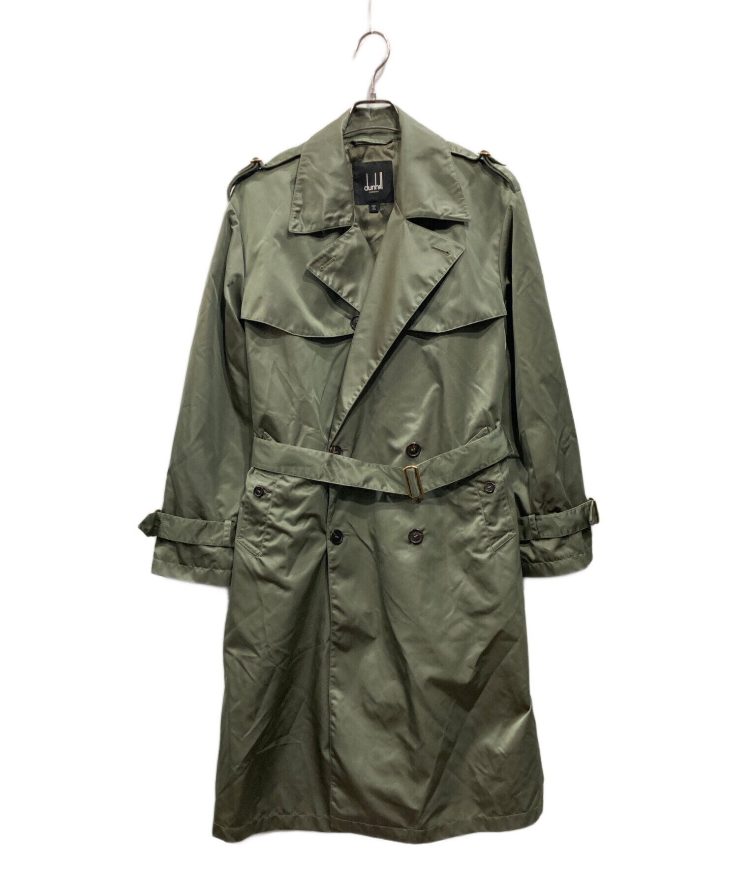 H101 [人気] dunhill ダンヒル トレンチコート XLR ネイビー 撥水加工 | ★ 中古・古着通販】dunhill (ダンヒル) ナイロントレンチコート グリーン