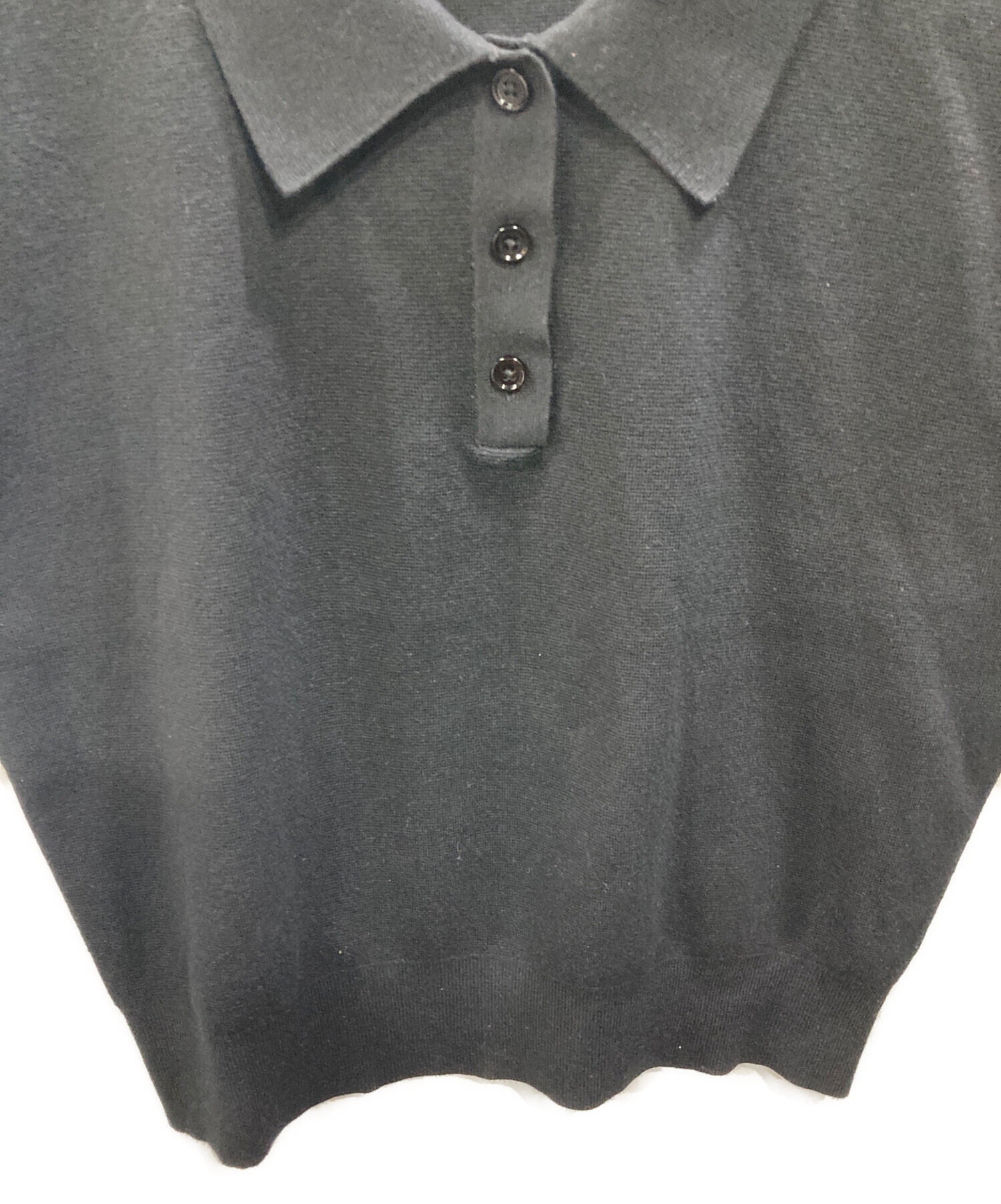 中古・古着通販】OHOTORO (オオトロ) Pot french sleeve knit ブラック