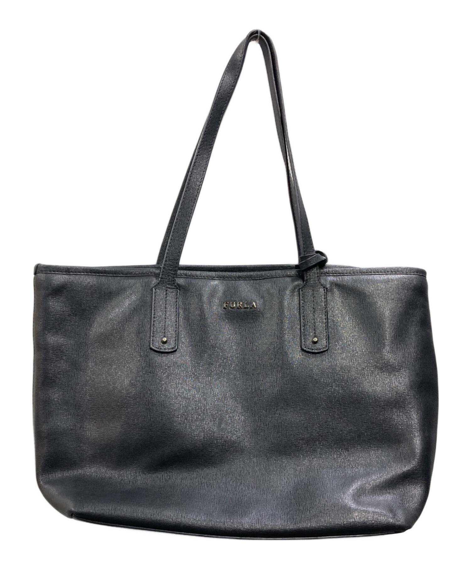中古・古着通販】FURLA (フルラ) レザートートバッグ ブラック 