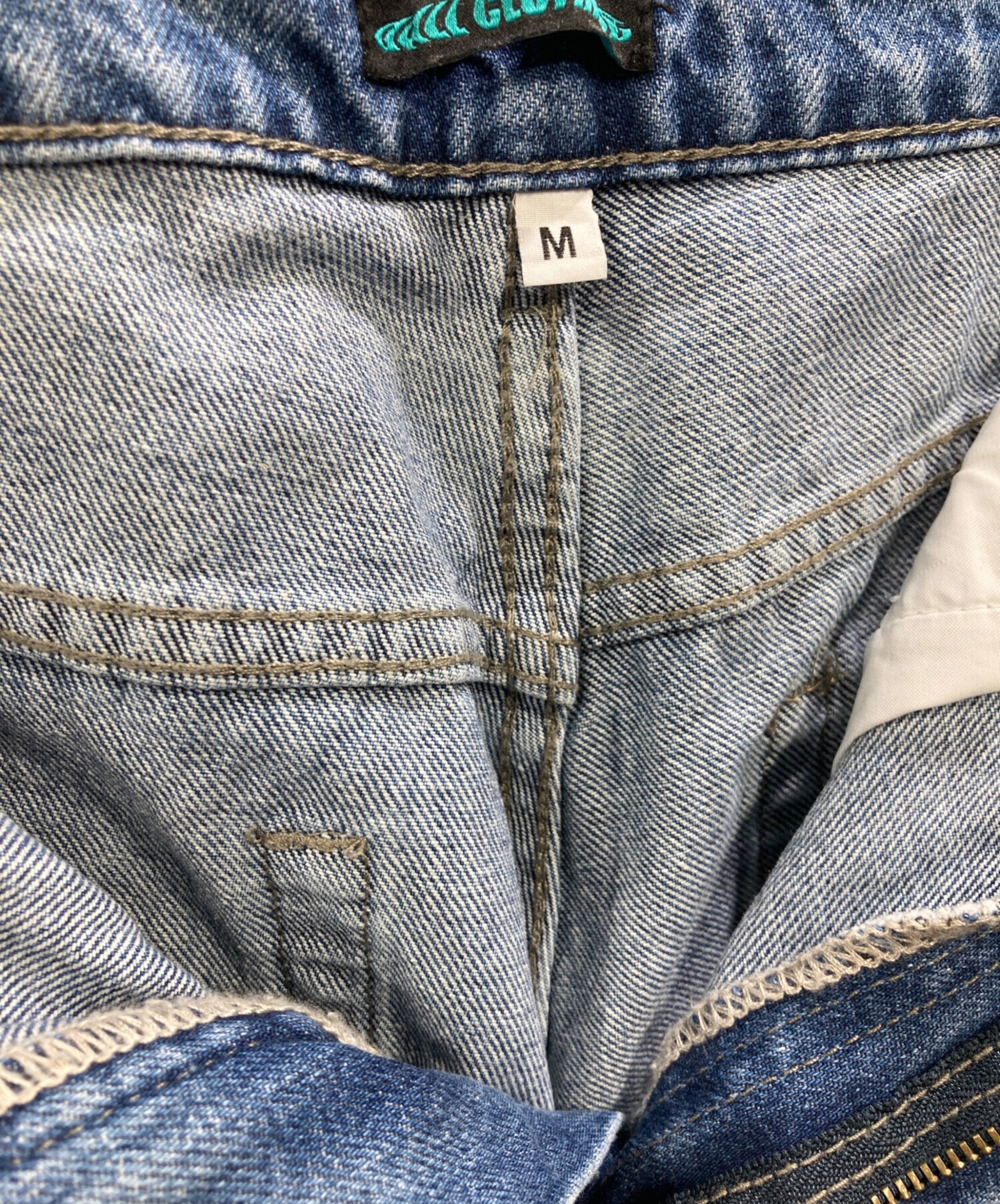 ヒ*！様 超希少 再販無し DALLCLOTHING デニム バギーパンツ ブラ 中古・古着通販】DALL CLOTHING (ダルクロージング) 刺繍バギーデニム