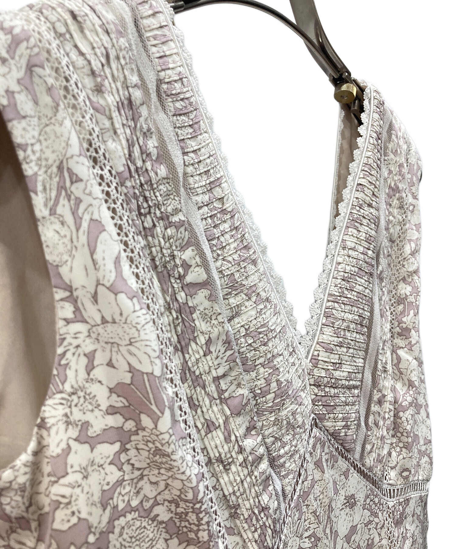 中古・古着通販】Her lip to (ハーリップトゥ) Lace trimmed floral 