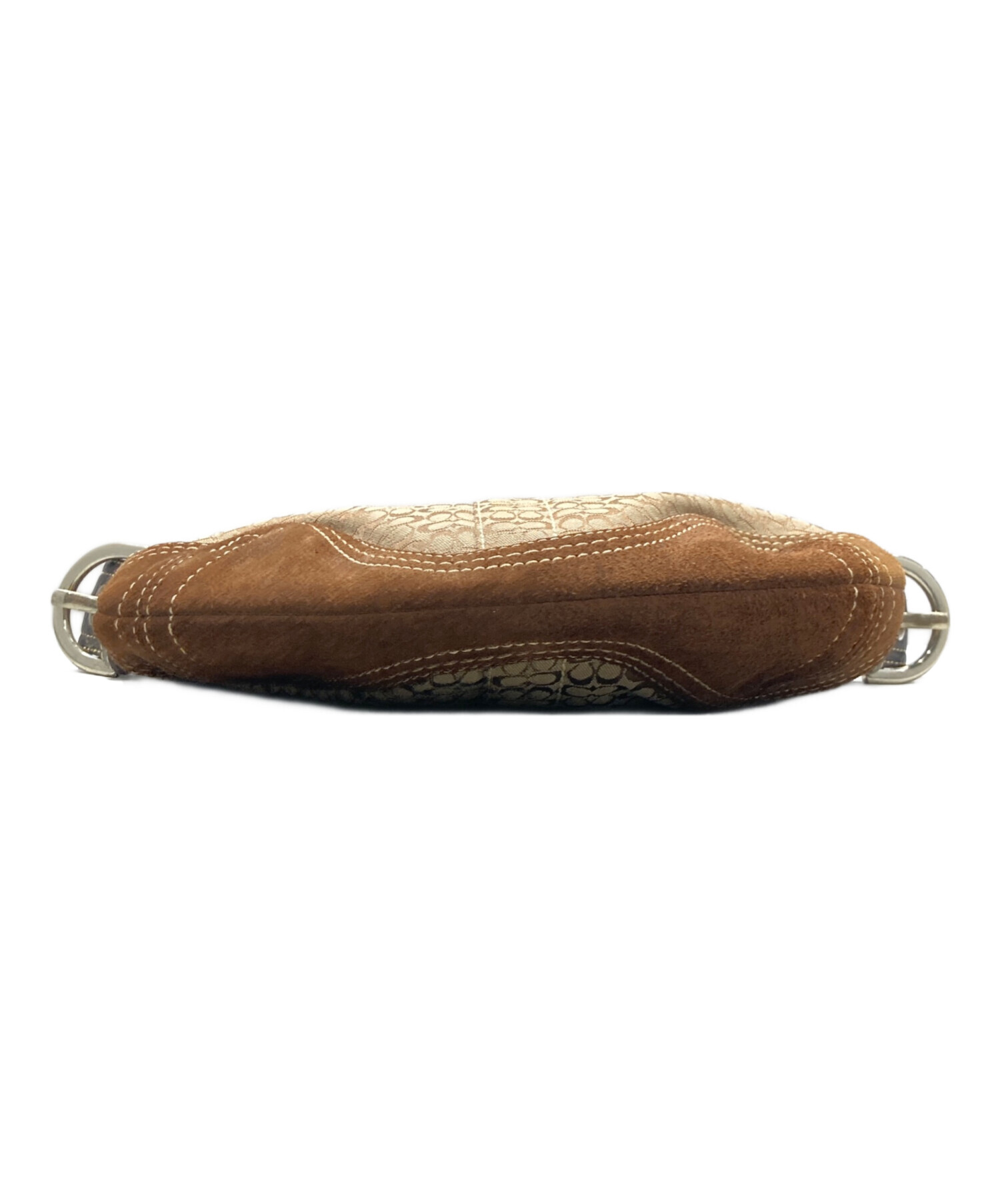 COACH シグネチャー ハンドバッグ ミニバッグ ブラウン 中古・古着通販】COACH (コーチ) ミニシグネチャー ハンドバッグ