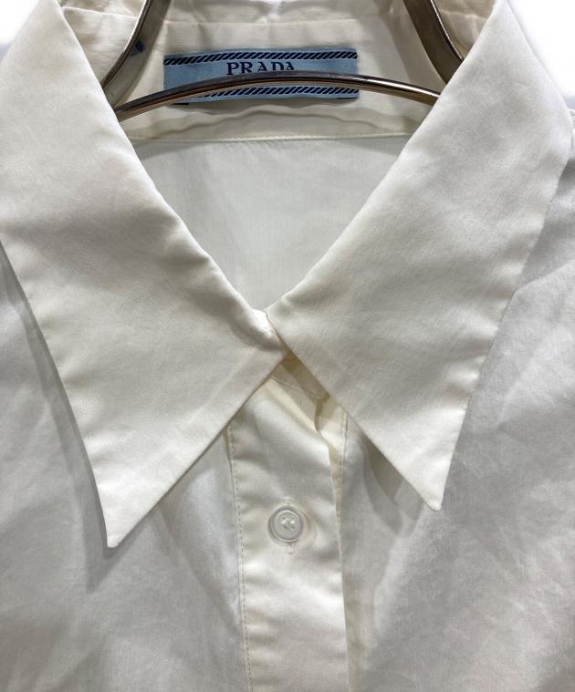 中古・古着通販】PRADA (プラダ) 長袖シャツ ホワイト サイズ:38