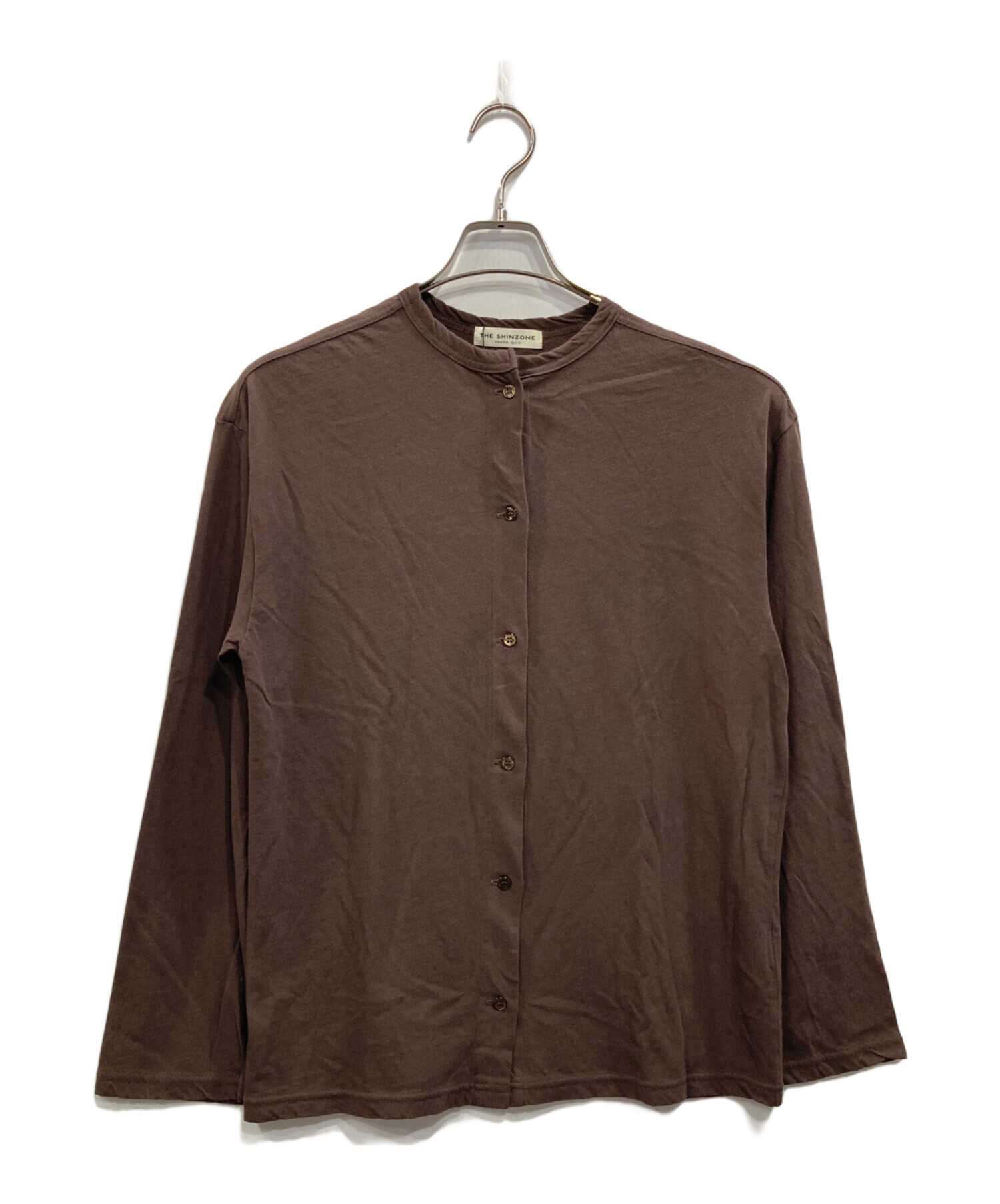 【未使用】THE SHINZONE ハイツイストコットンカーディガン　ブラウン 中古・古着通販】THE SHINZONE (ザ シンゾーン) HIGH TWIST COTTON