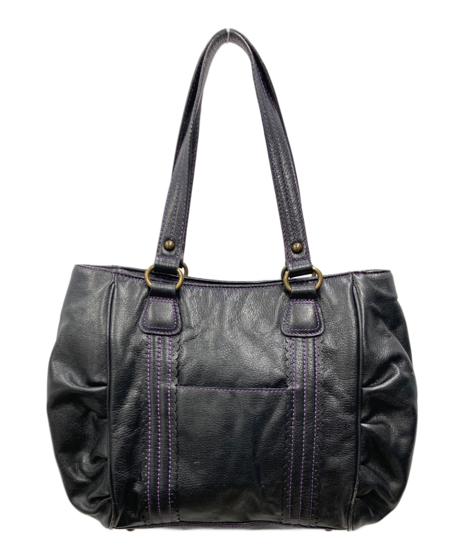 ANNA SUI アナスイ バタフライ 型押し トートバッグ 中古・古着通販】ANNA SUI (アナスイ) バタフライチャームレザートート