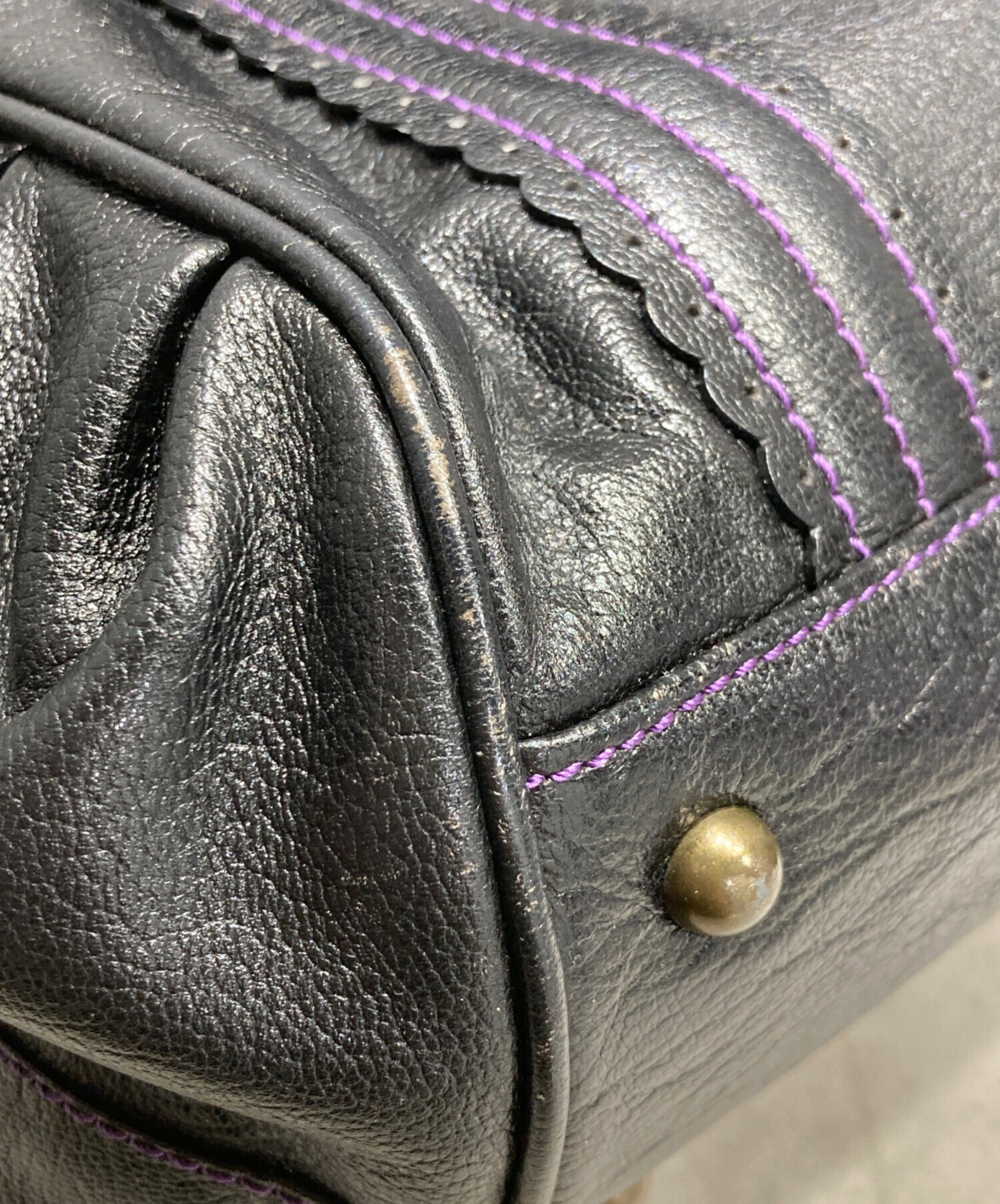中古・古着通販】ANNA SUI (アナスイ) バタフライチャームレザートート