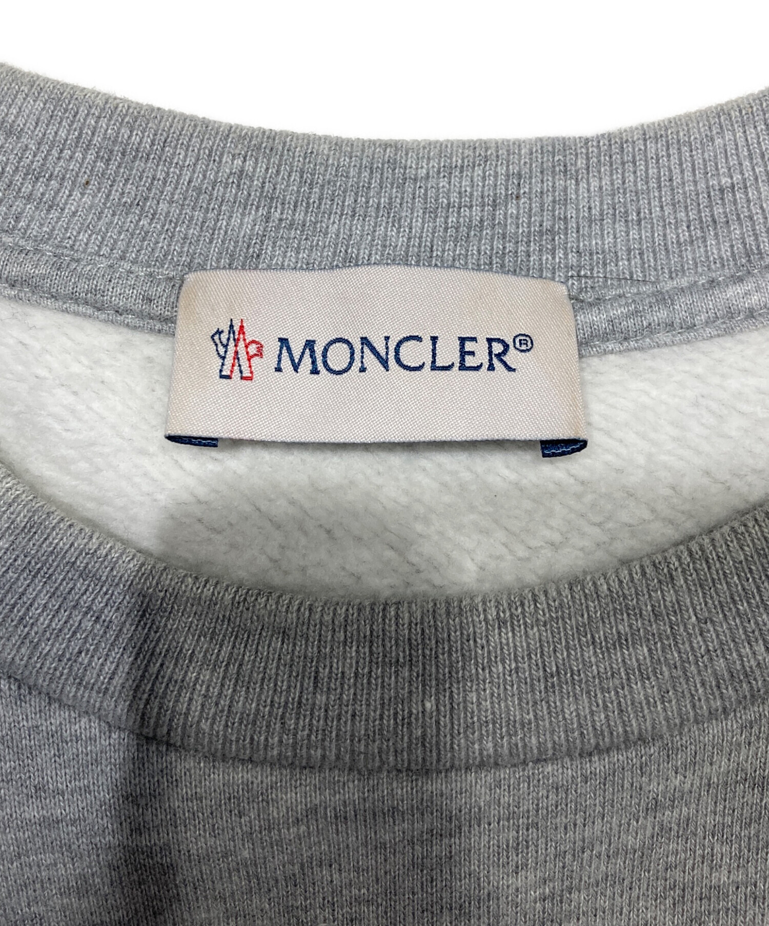 公式タグ付き⭐︎MONCLER トリコロールアクセント スウェット XXL グレー 中古・古着通販】MONCLER (モンクレール) MAGLIA GIRCOLO グレー